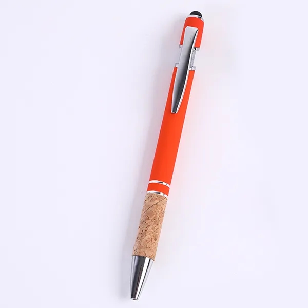 Metal Soft Touch Stylus Pen With Cork Grip 13