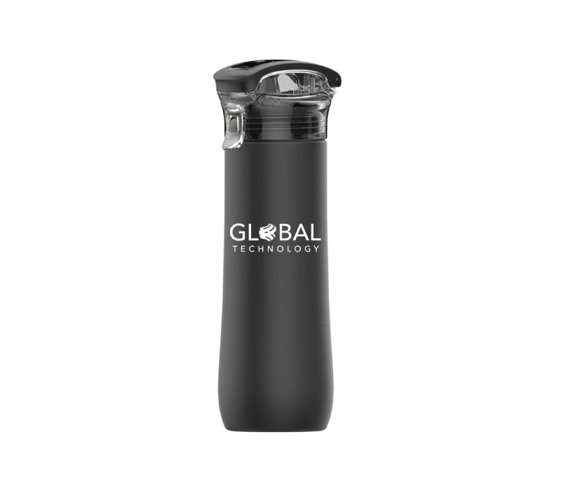 Double Wall Snap Lid Stainless Steel Water Bottle, 23 oz., custom water bottle with logo imprint 11