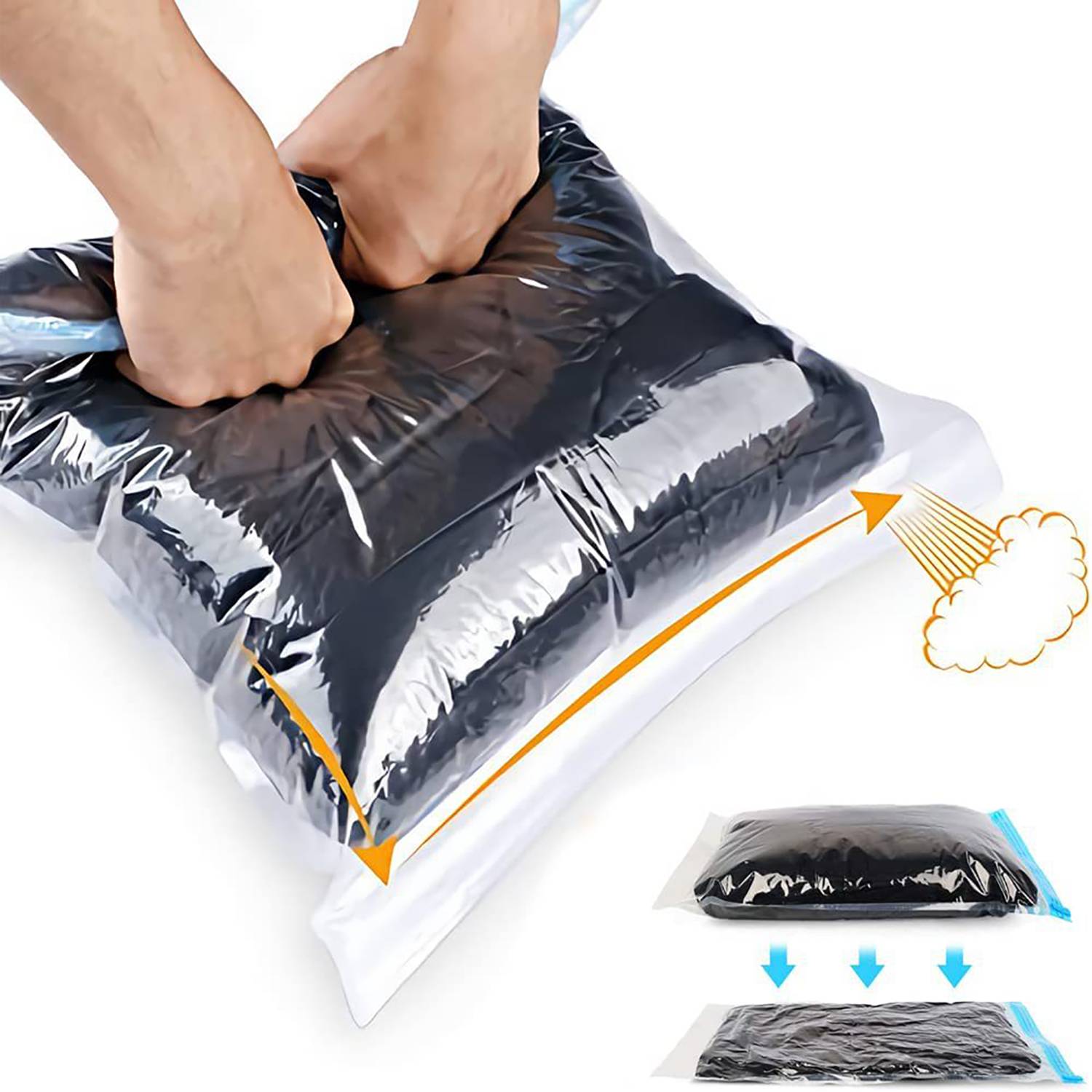 Travel No-Vacuum Portable Transparent Compression Bag 2