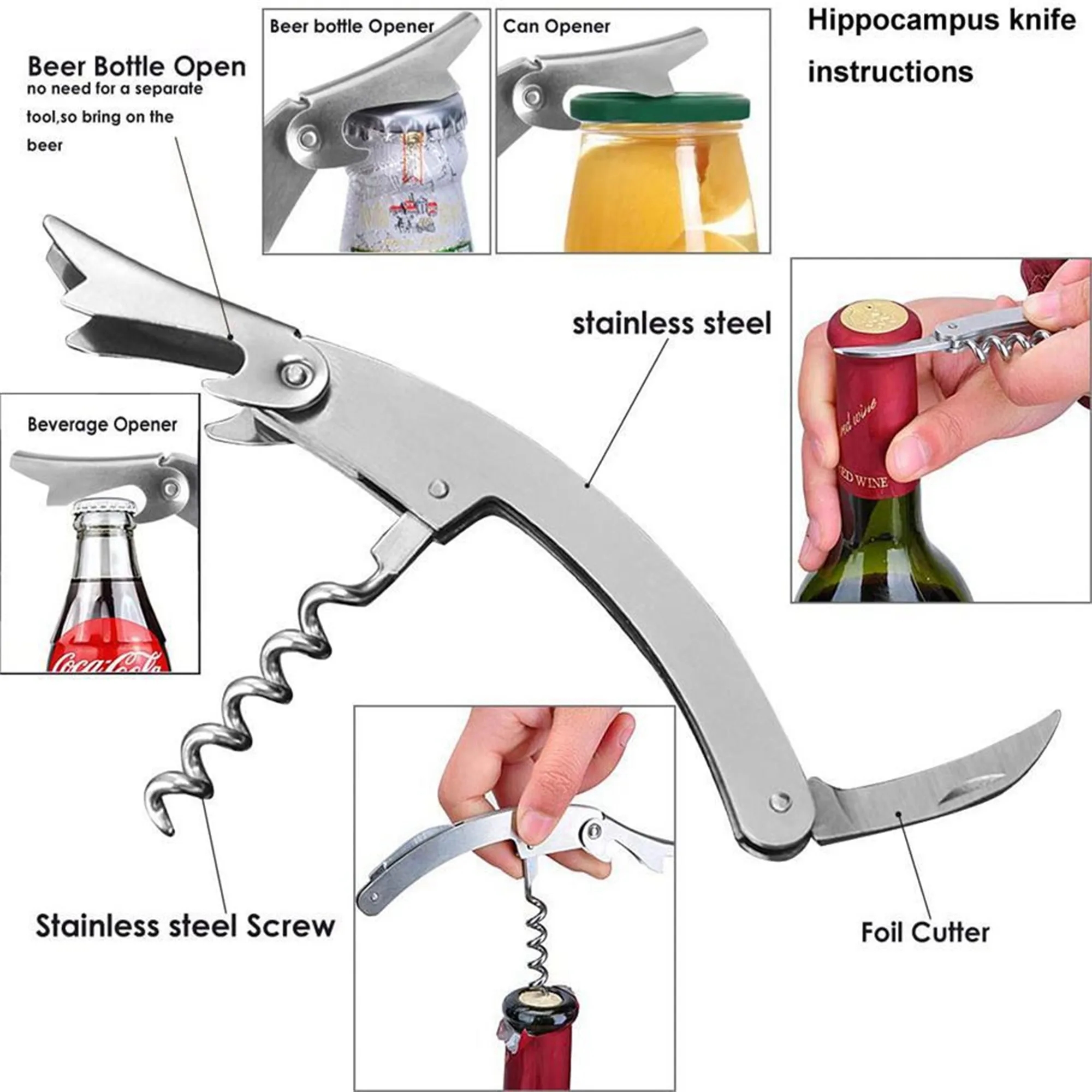Bottle Shaped Wine Opener 5 Piece Set 7
