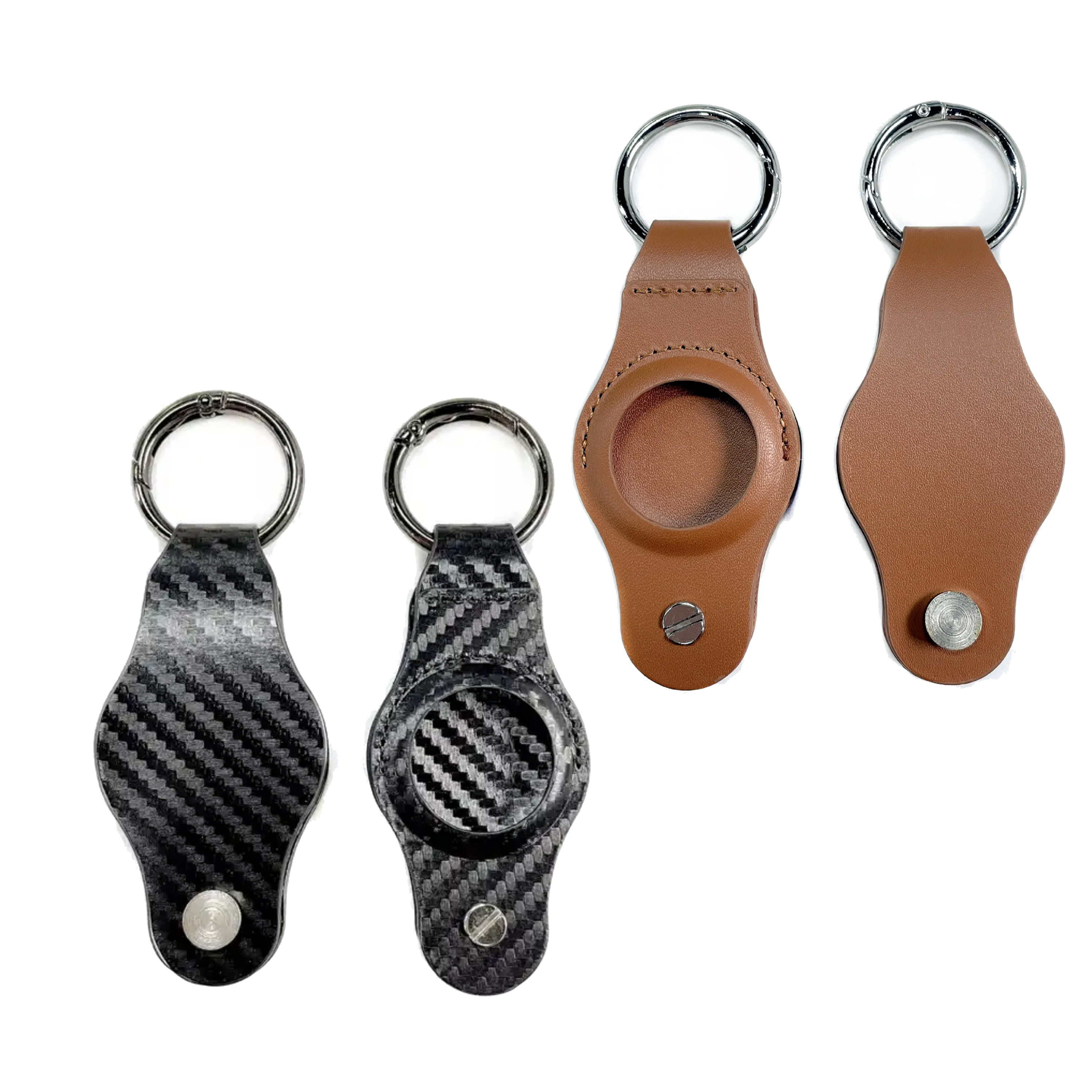 Carbon Fiber AirTag Key Organizer Keychain 7