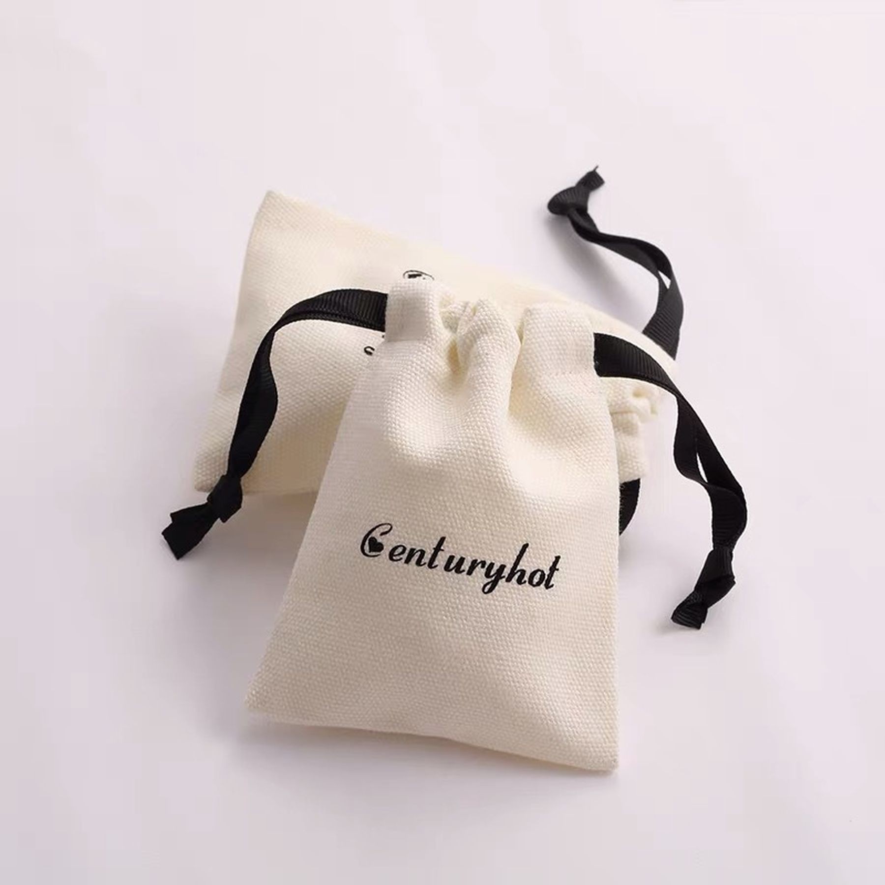 Organic Cotton Drawstring Jewelry Bag Gift Pouch Sachet Bags 15