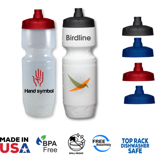 Premium Bike Bottle with Push Spout - 24 oz 3
