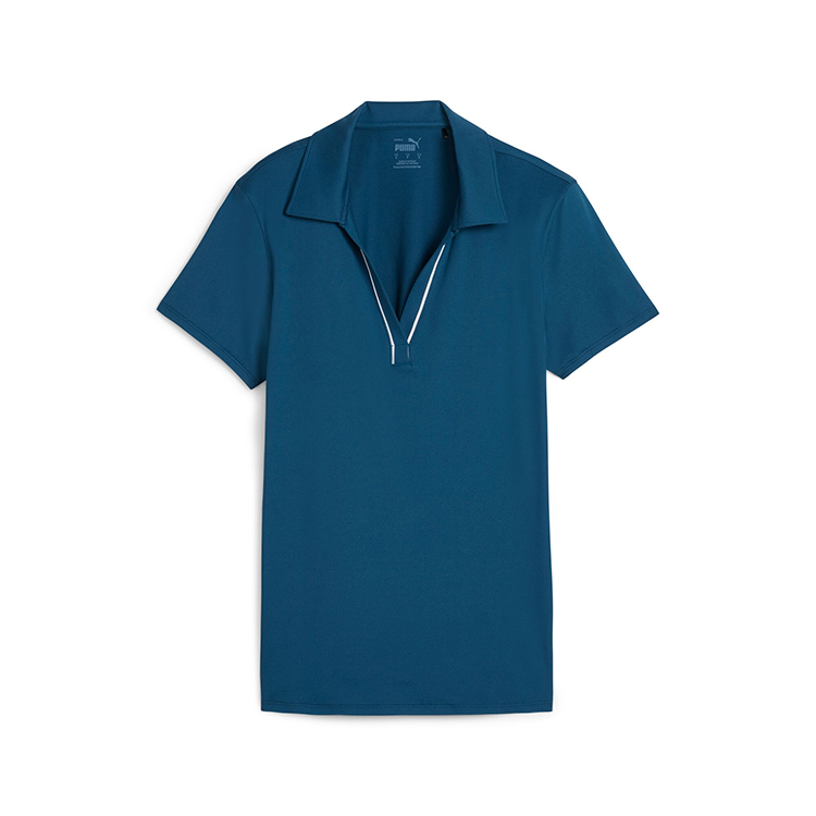 Puma Ladies Cloudspun Piped Short Sleeve Polo 8