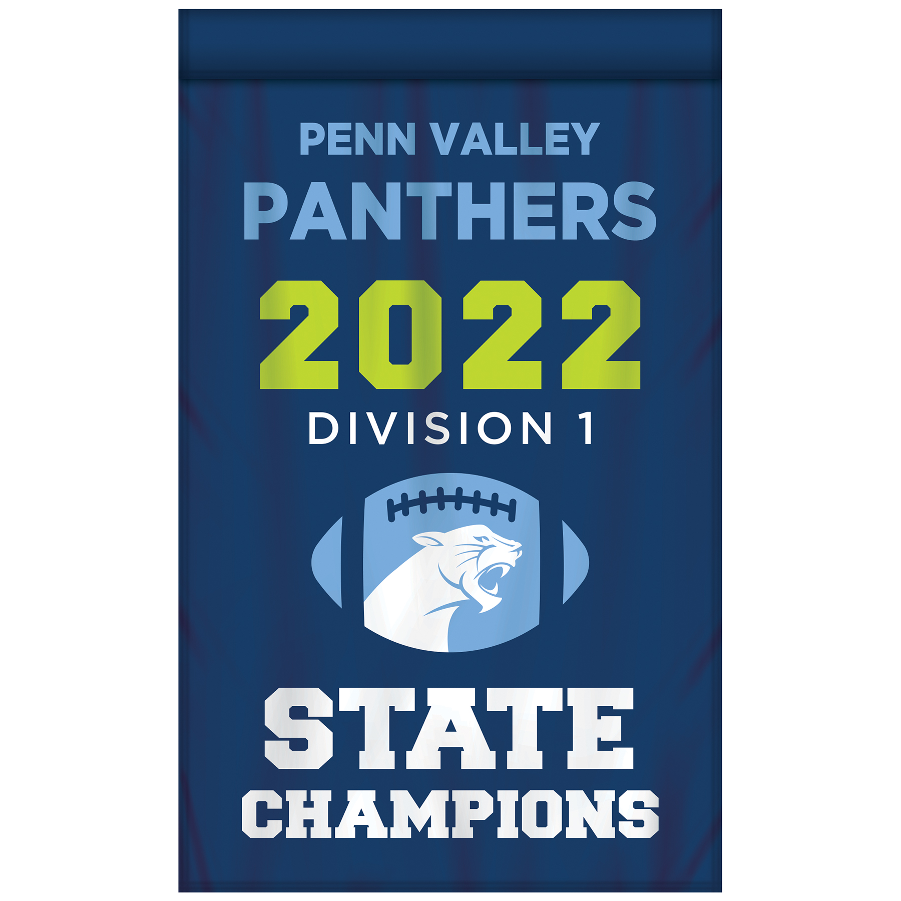 2' x 3' Championship Banner Double Sided Straight Cut 1