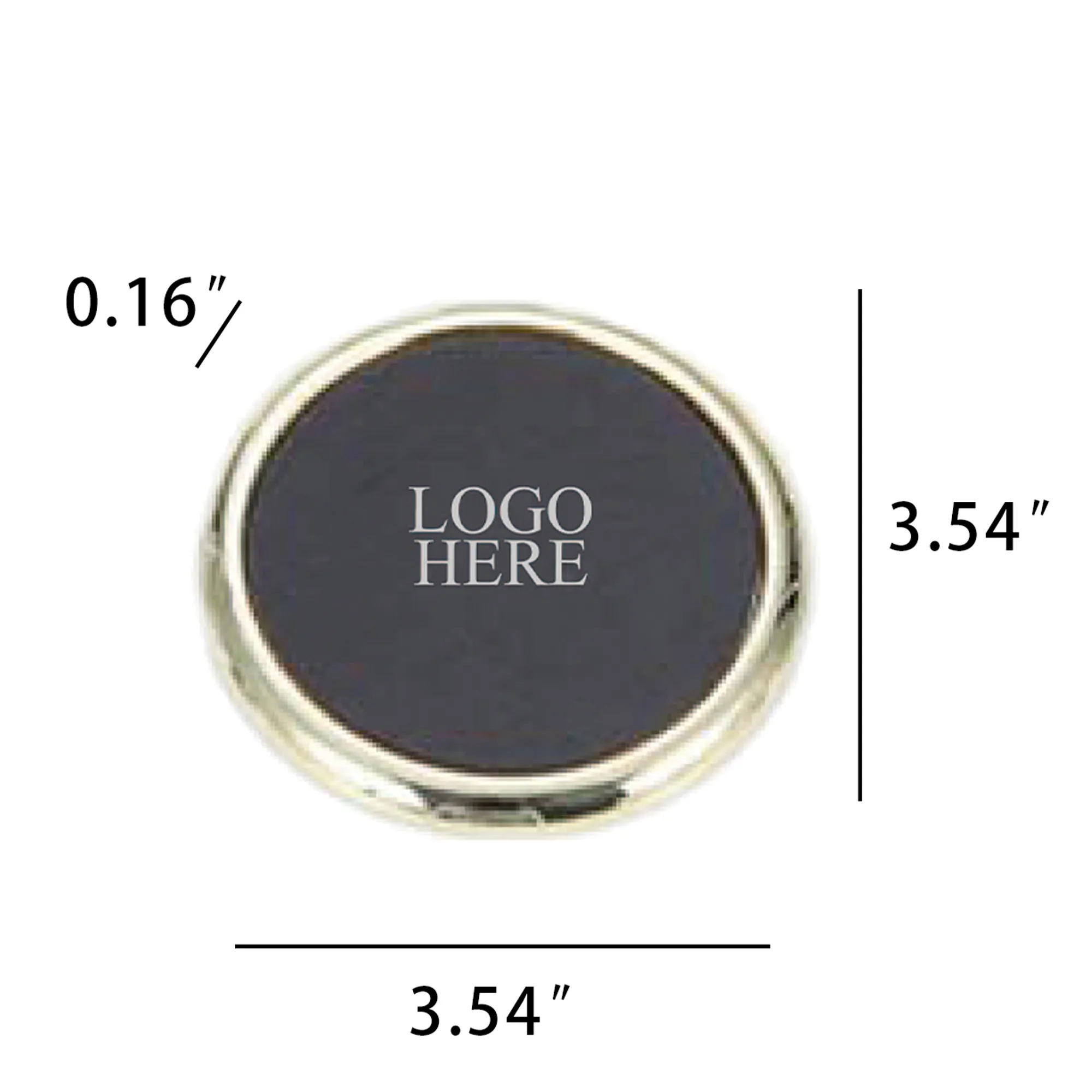 Custom Printed Round Brushed Zinc Coaster 6