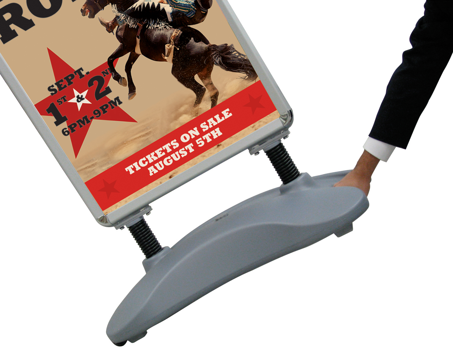 Outdoor Flex Sign with Ballast Base Kit 6