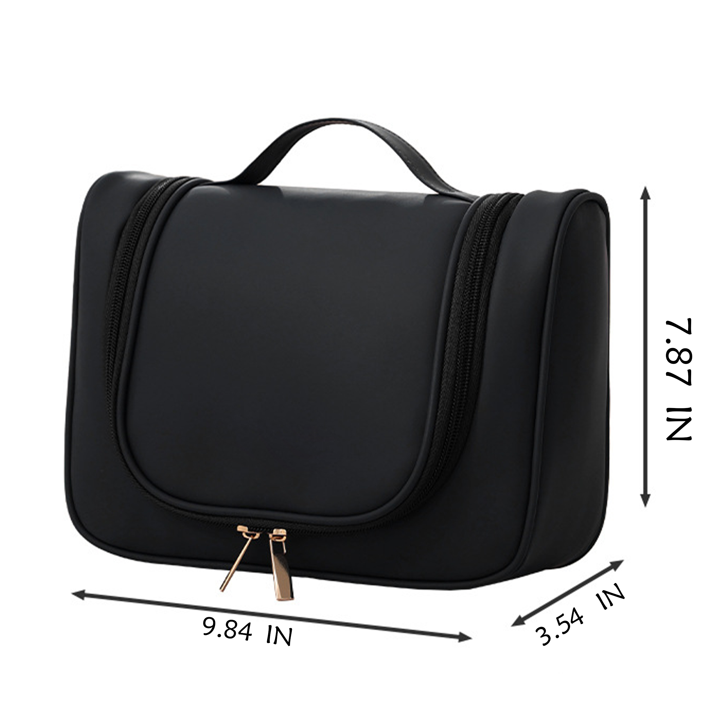Leather Large Capacity Portable Toiletry And Makeup Bag 2