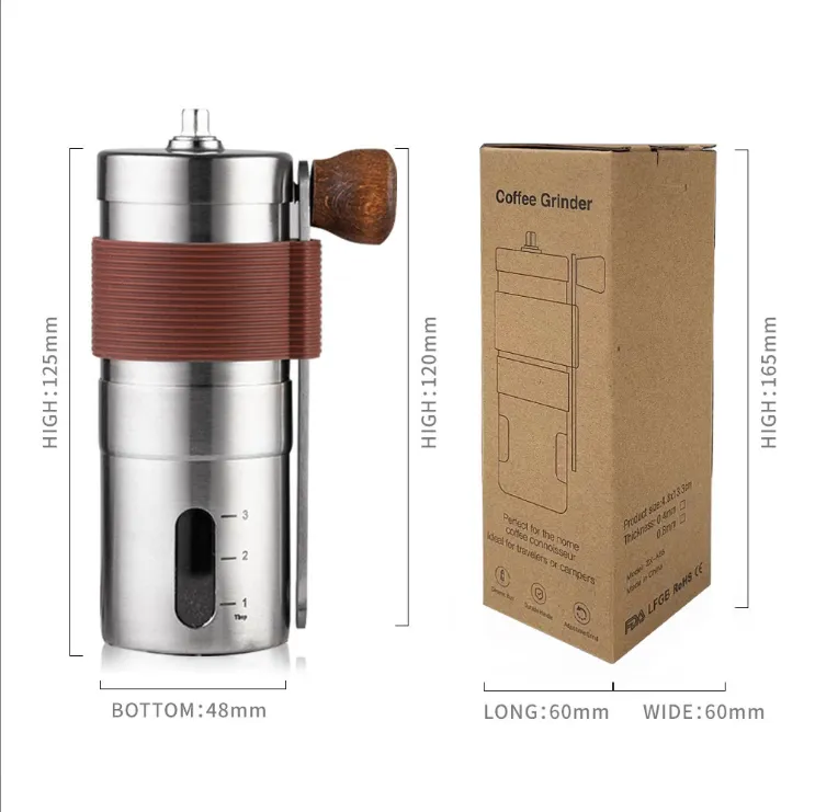 Manual Coffee Bean Grinder with Titanium Burrs 2