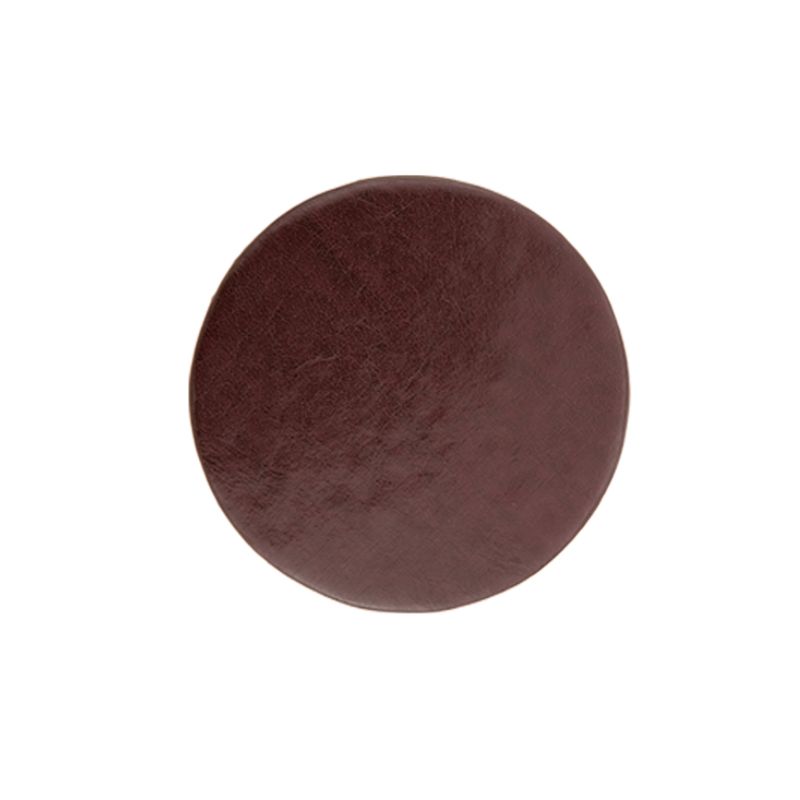 Atlantis Bonded Leather Round Coaster Set (Burgundy) 2