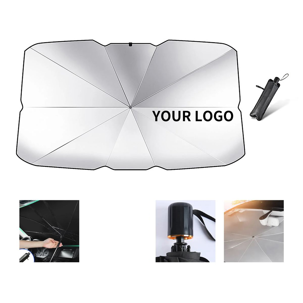 Foldable Car Sunshade Umbrella for UV Protection 1