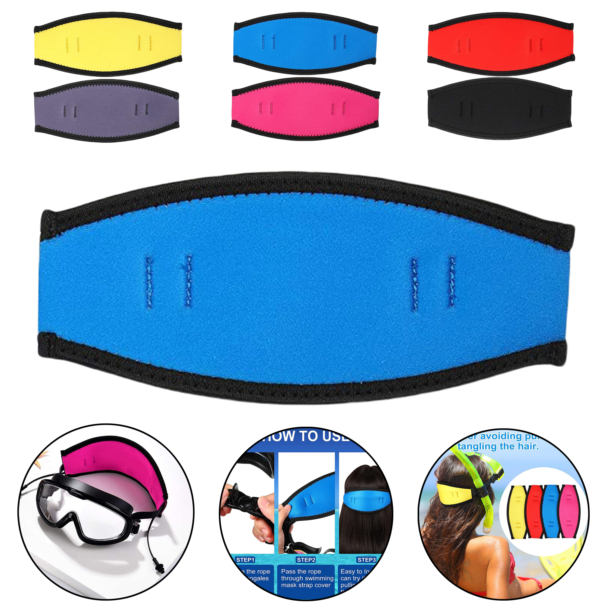 Swimming Goggles Strap Cover Dive Mask Band Neoprene Protector Snorkeling Scarf. 5