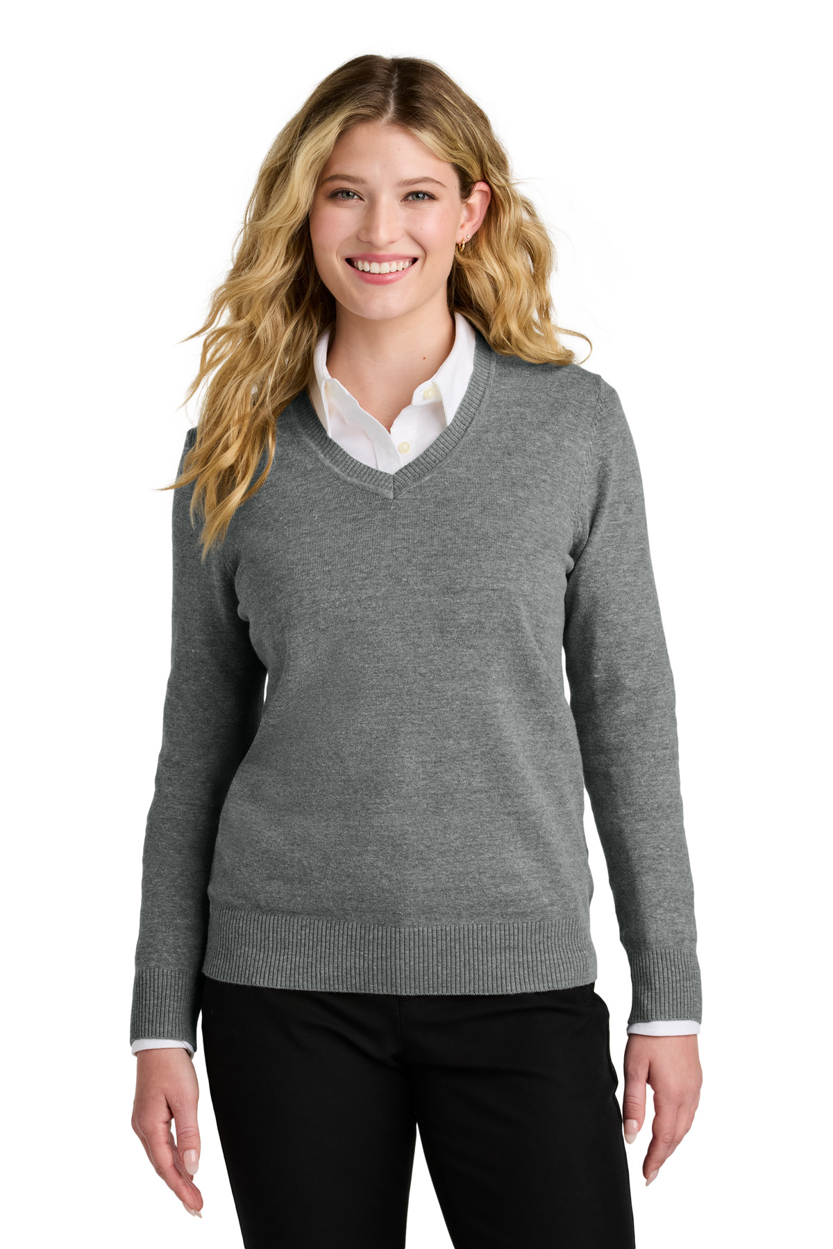 Port Authority Women's Easy Care V-Neck Sweater LSW2850 34