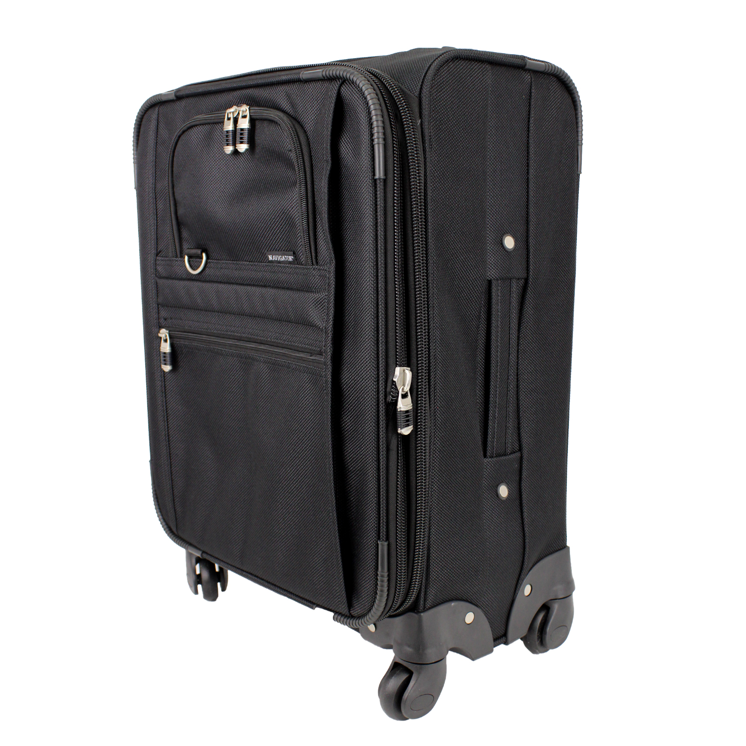 Expandable Carry-On Luggage w/ 360 Swivel Wheels