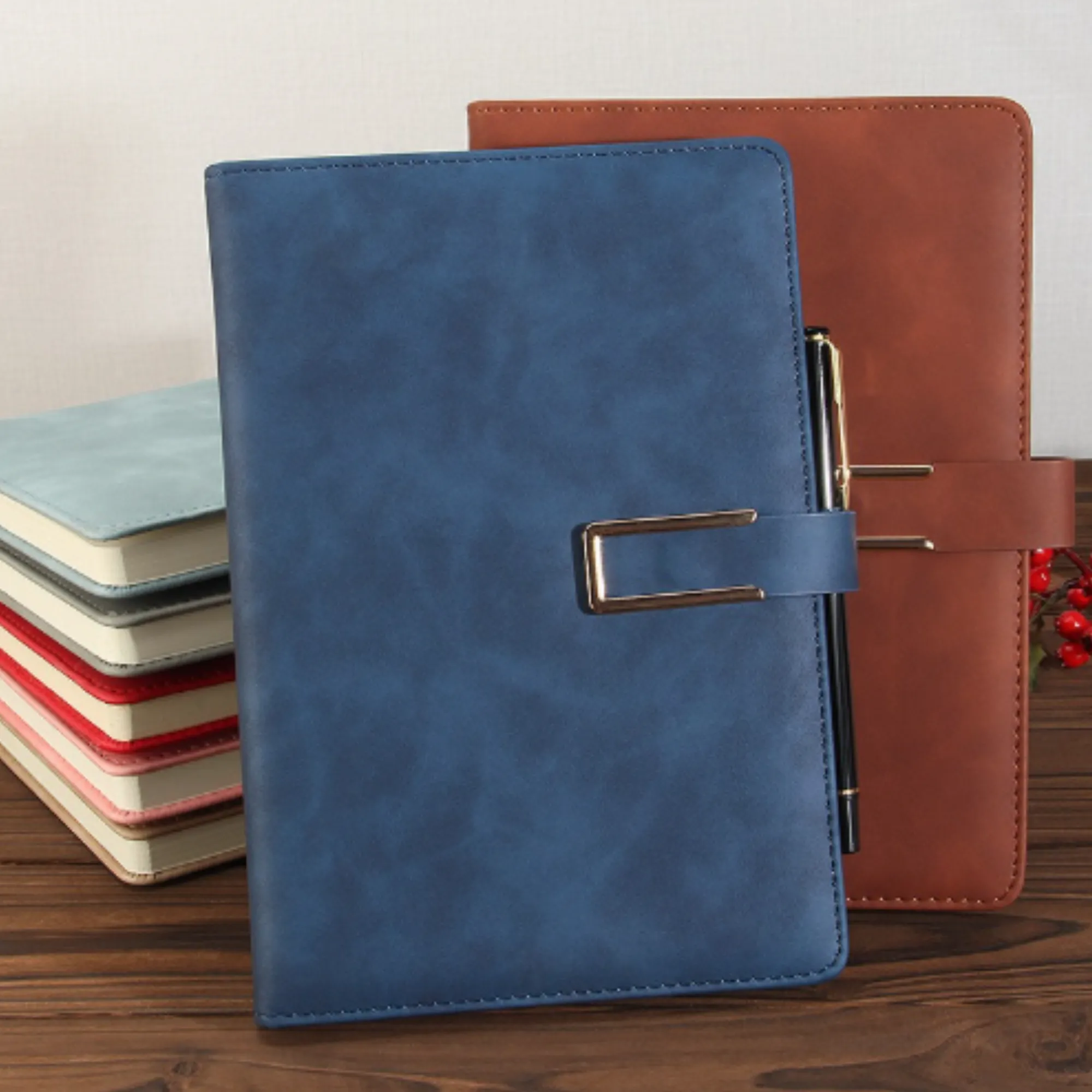 A5 Leather Journal with Buckle Closure for Office Gifts 2