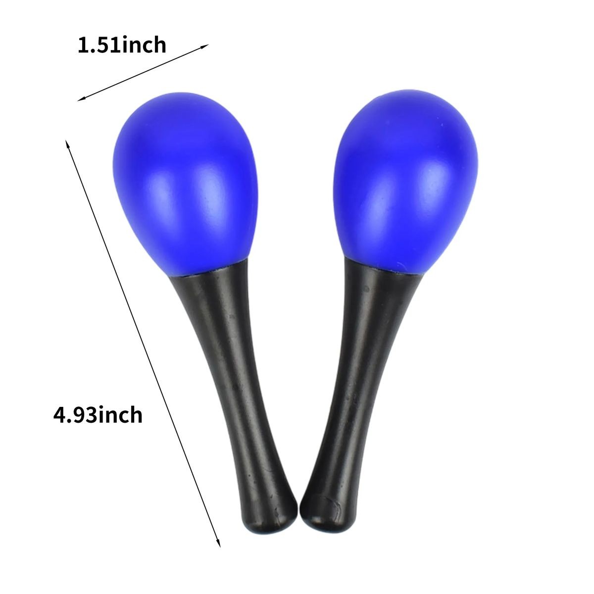1.5" x 4.93" Plastic Maraca with Black Handle, Customizable for Branding 7