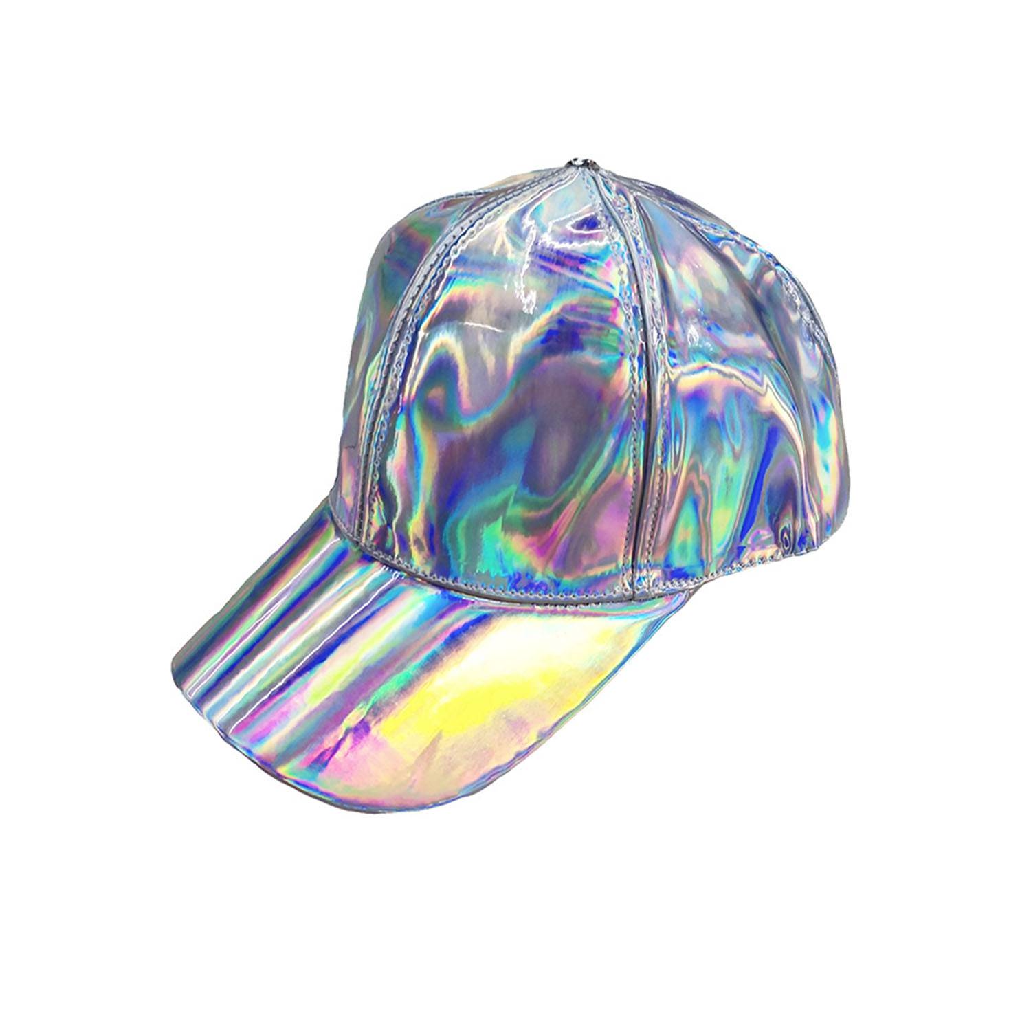 Colorful patent leather baseball cap 1
