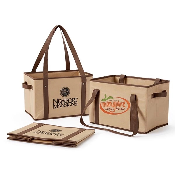 Non-Woven Collapsible Basket Tote 1