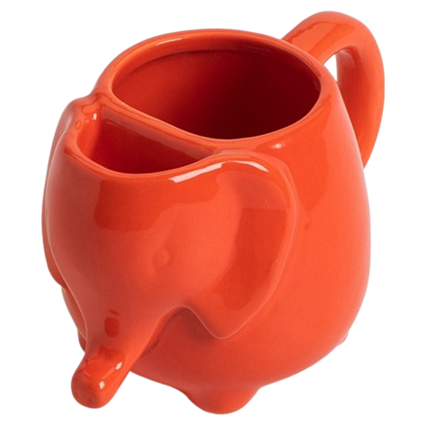 15oz Elephant Shaped Ceramic Mug w/ Tea Bag Holder 8