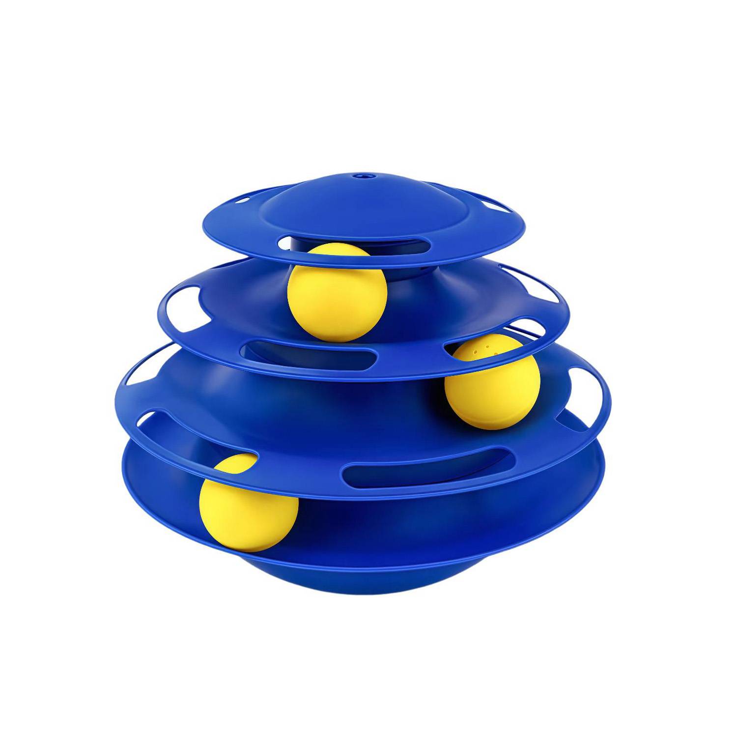 3 Layer Interactive Cat Tower Toy with Rolling Balls 7