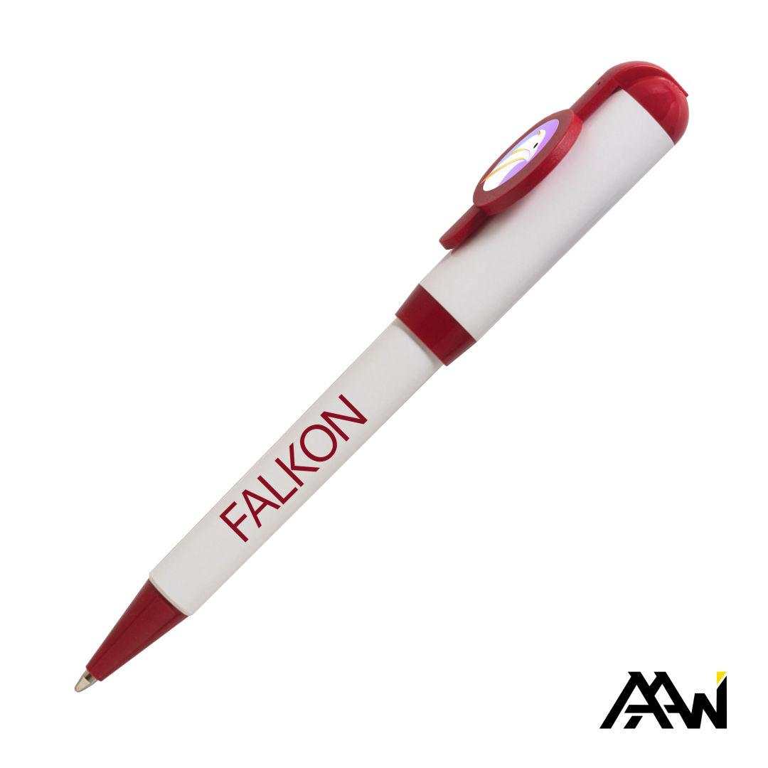 Jumbo VividPrint™ Billboard Twist White Pen - Colored Accent