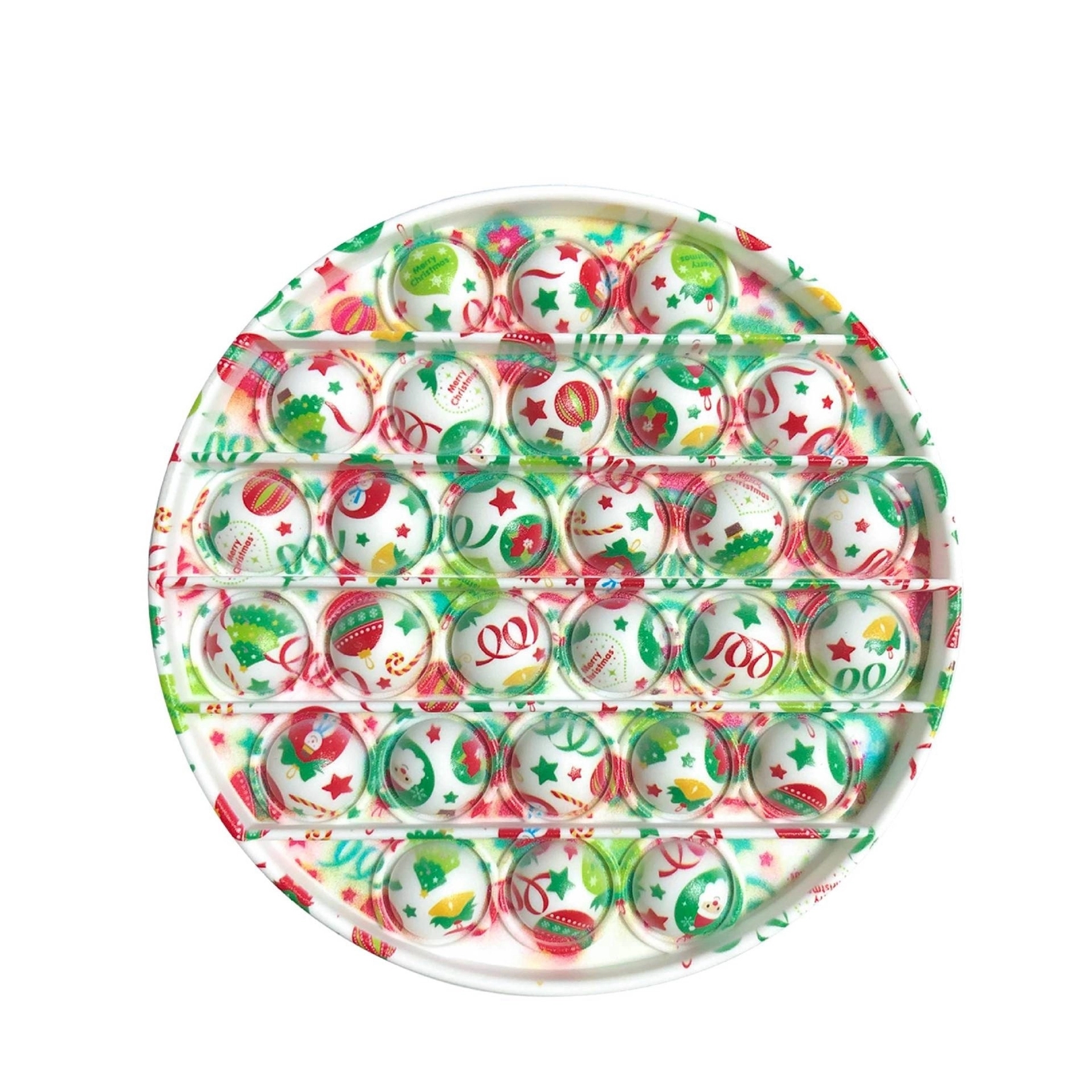 Round Full Color Print Push Pop Bubble Fidget Toy 17