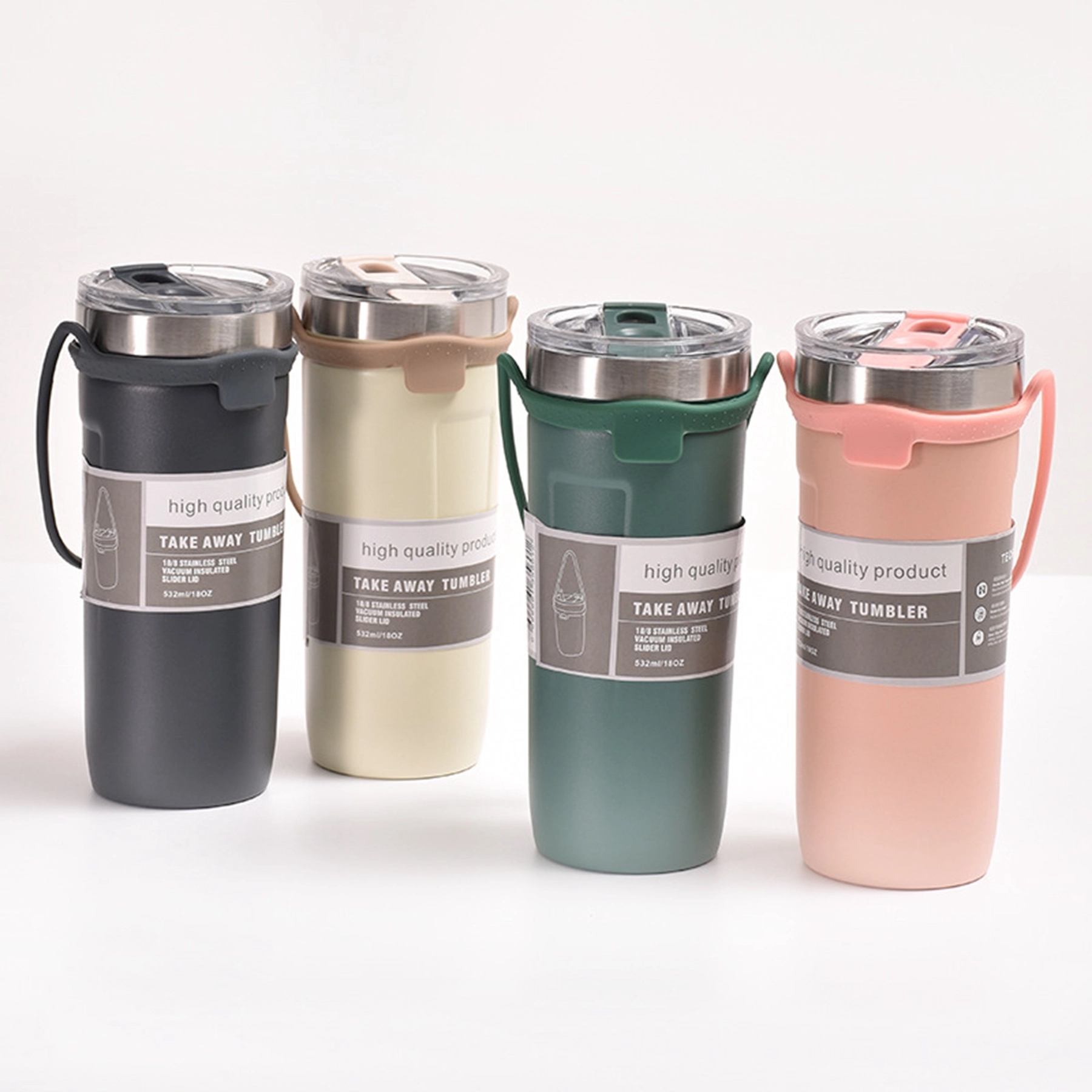 24 Oz. Vacuum Insulated Coffee Tumbler with Silicone Strap 2