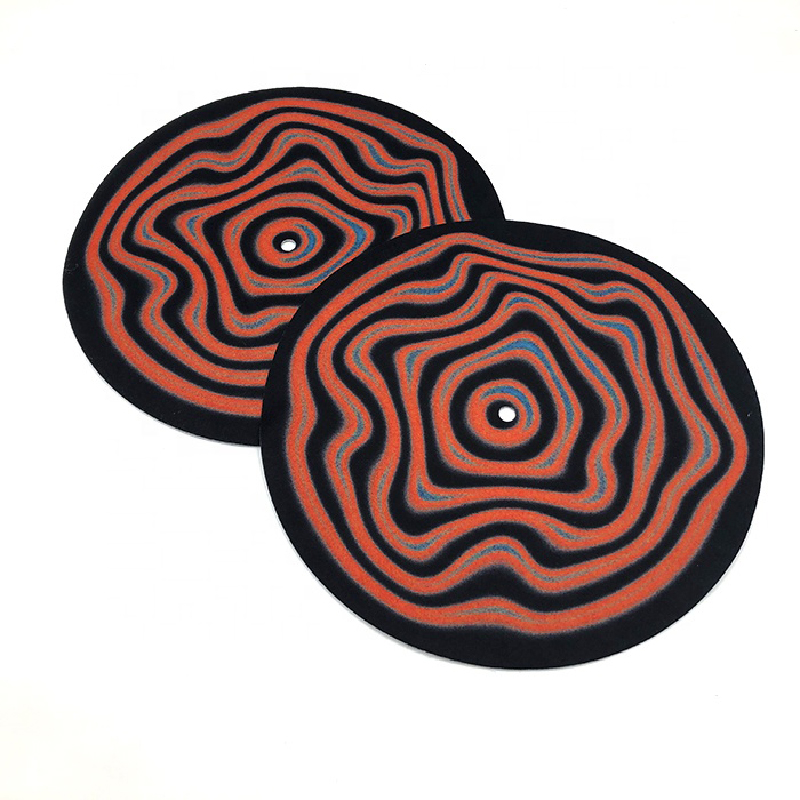 12'' Custom Round Felt Turntable Slipmat 3