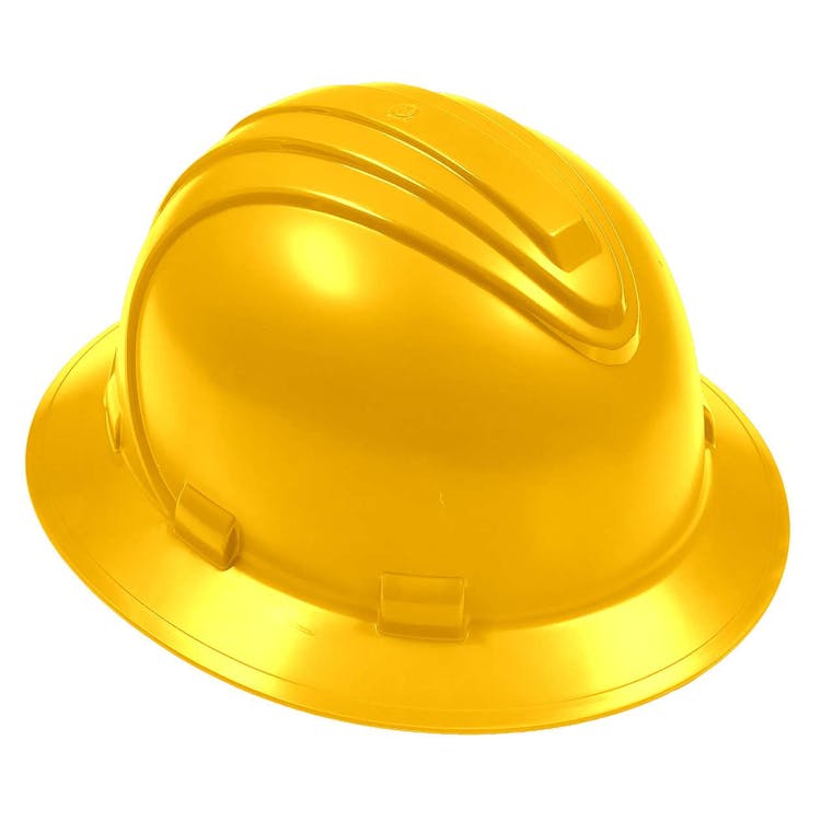 Hard Hat with Full Brim - Yellow 2