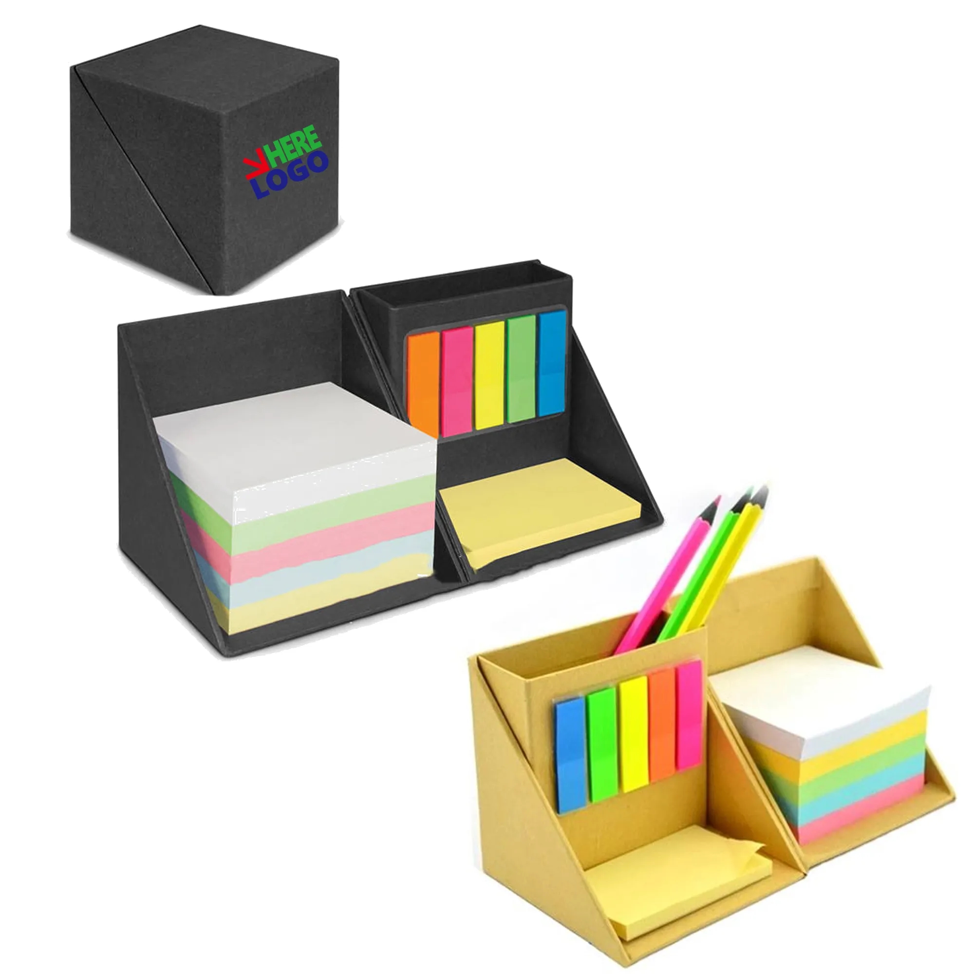 Multi-Function Sticky Note Set With Pen Holder 3