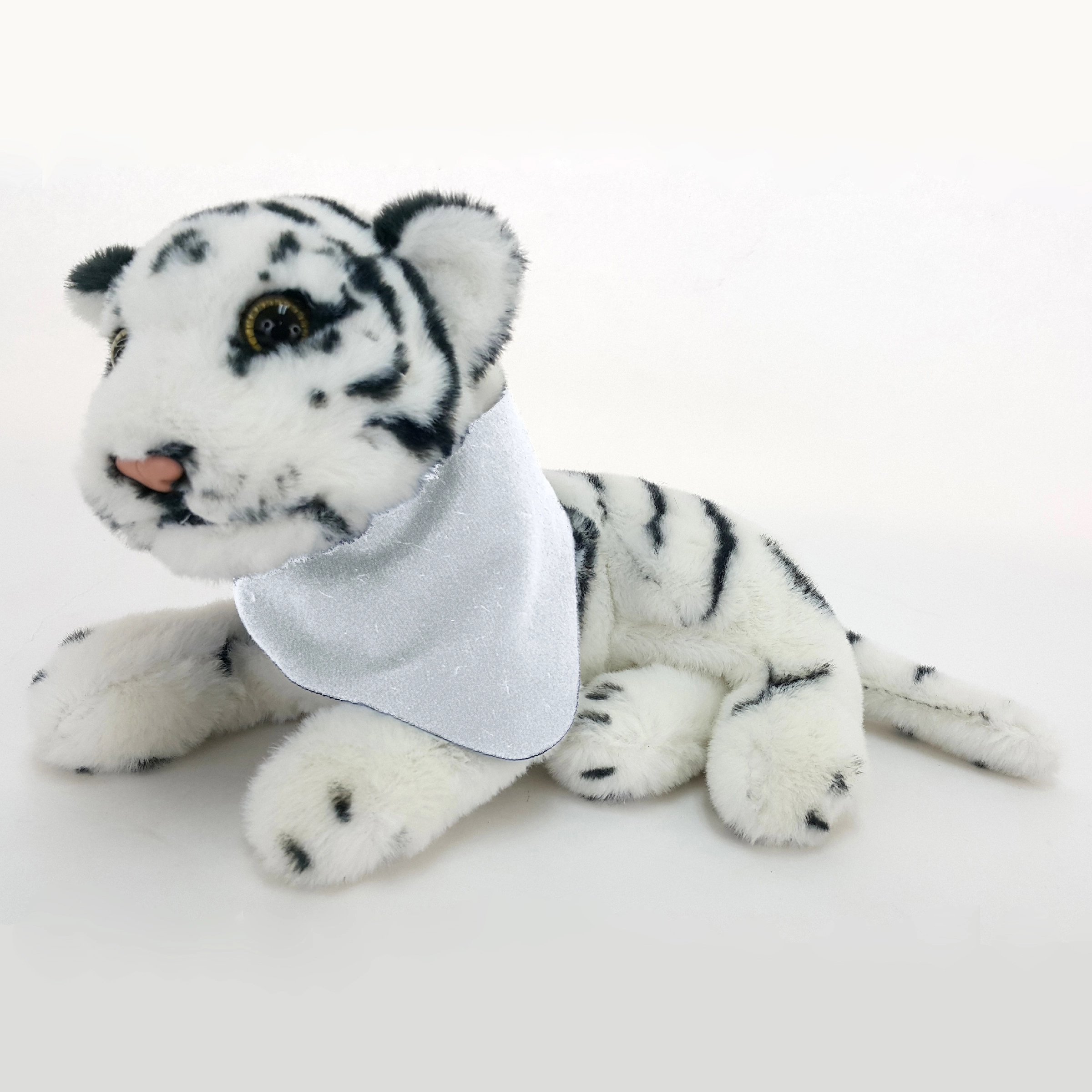 8" Jungle Animals Sitting White Tiger 5