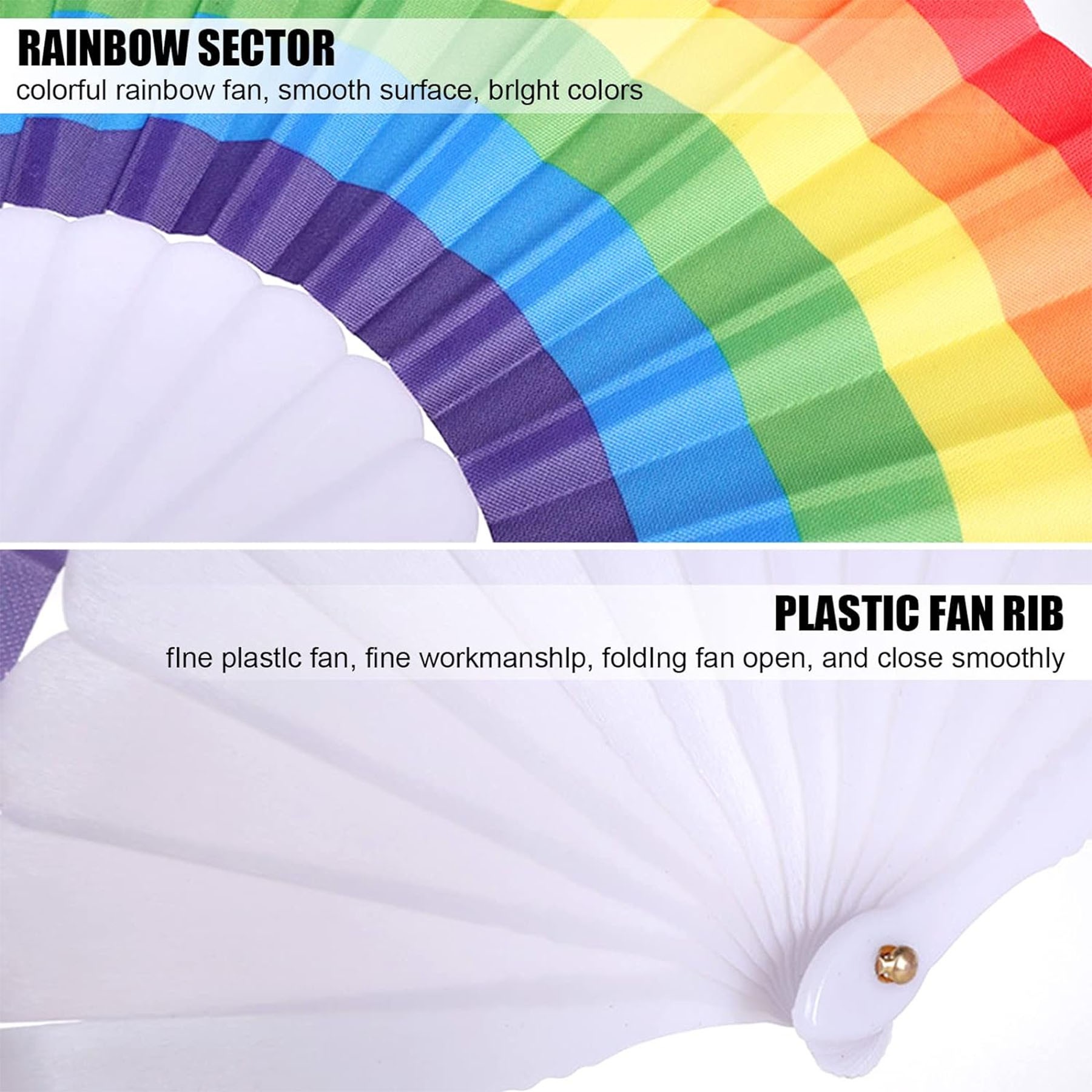 Rainbow Foldable Fans 2