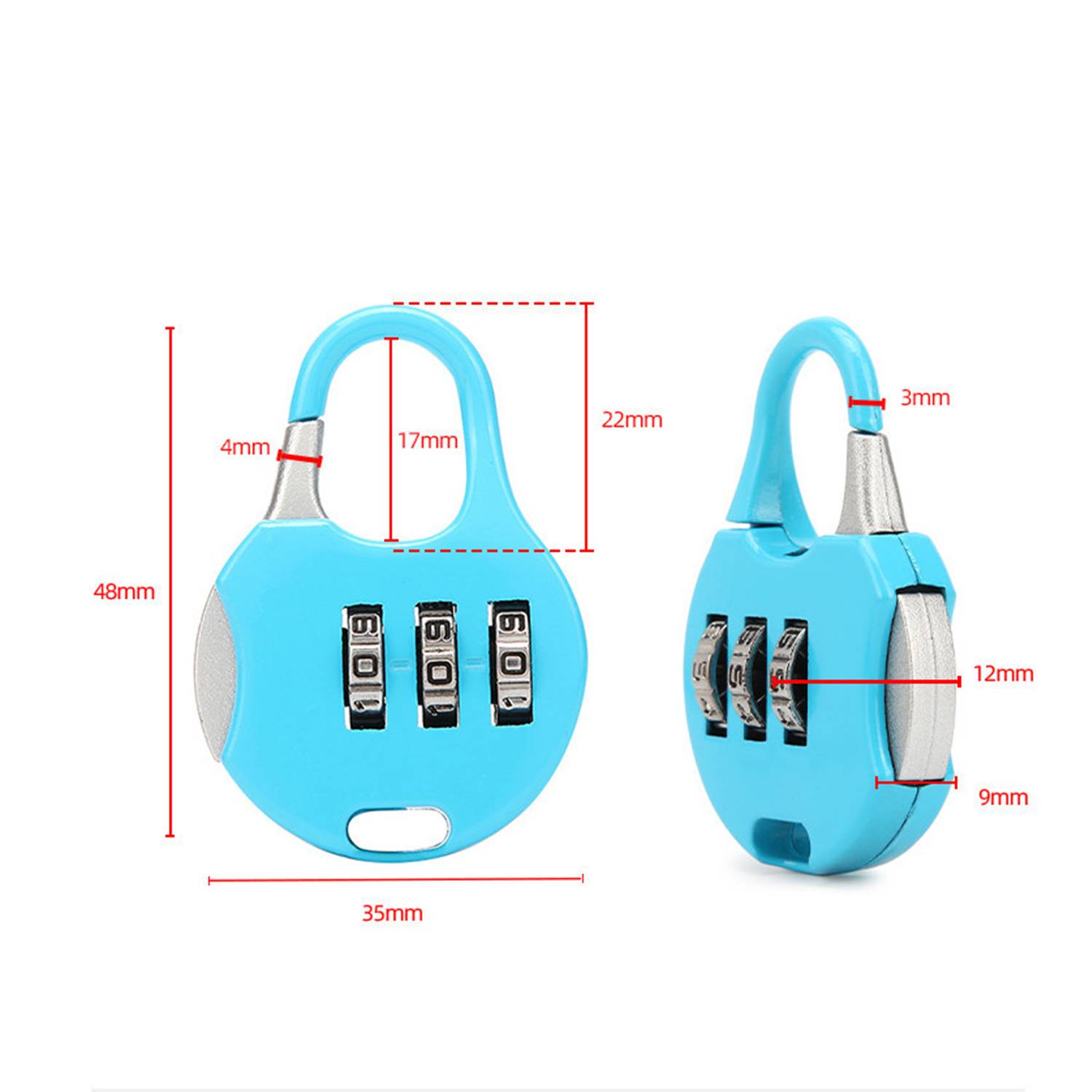 Mini Zinc Alloy Combination Lock 2