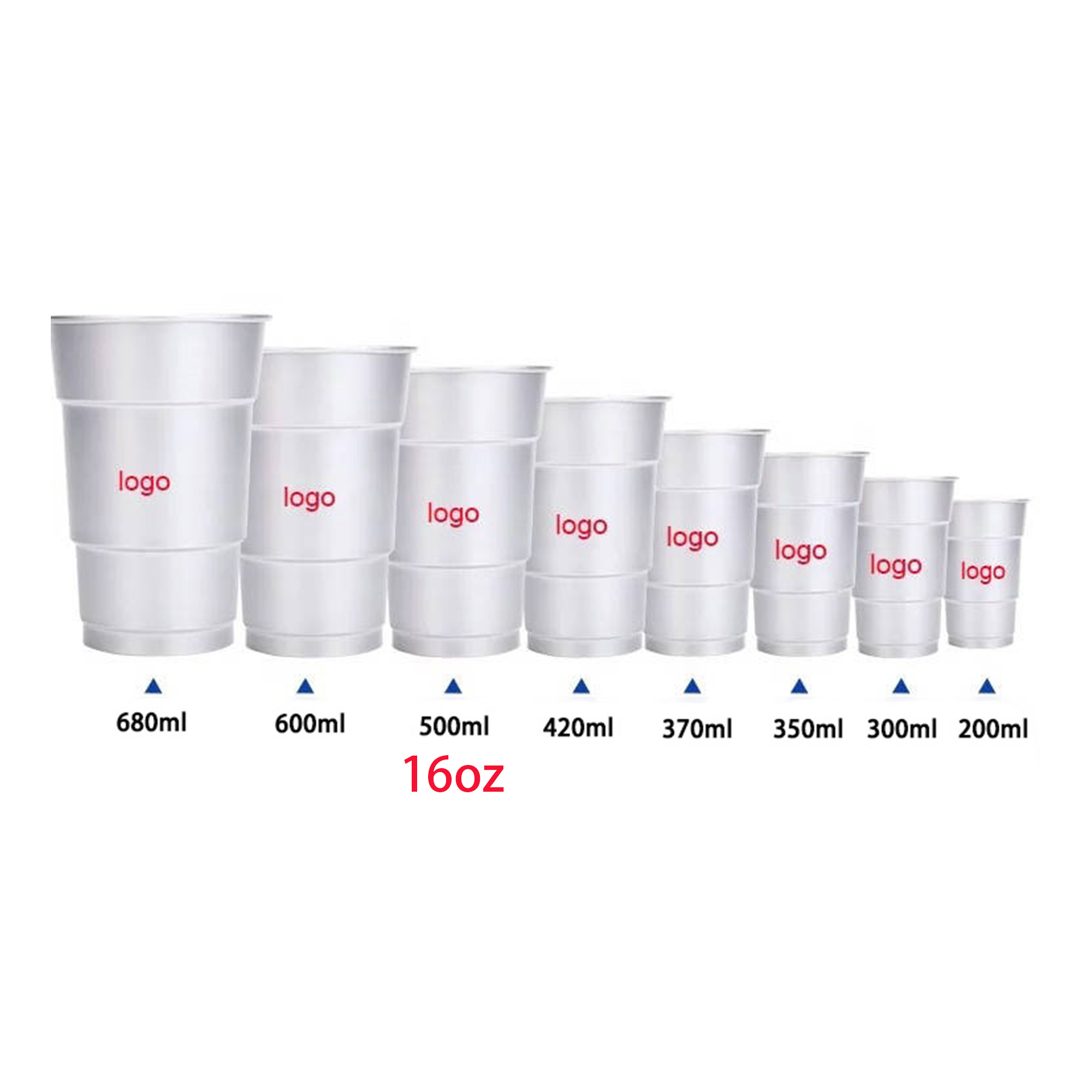 16oz Colorful Metal Party Cup 9