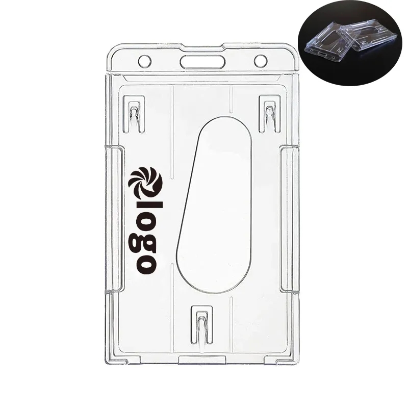 Vertical Clear 2-Card Badge Holder
