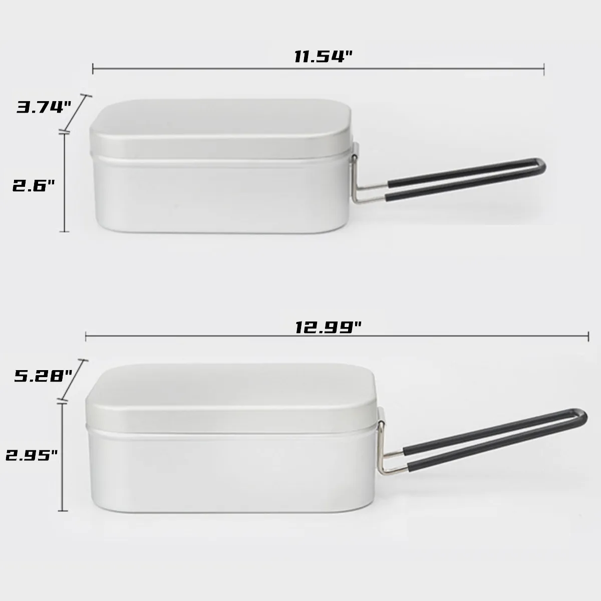 Aluminum Alloy Portable Dual-Purpose Ultra-Light Lunch Box 4
