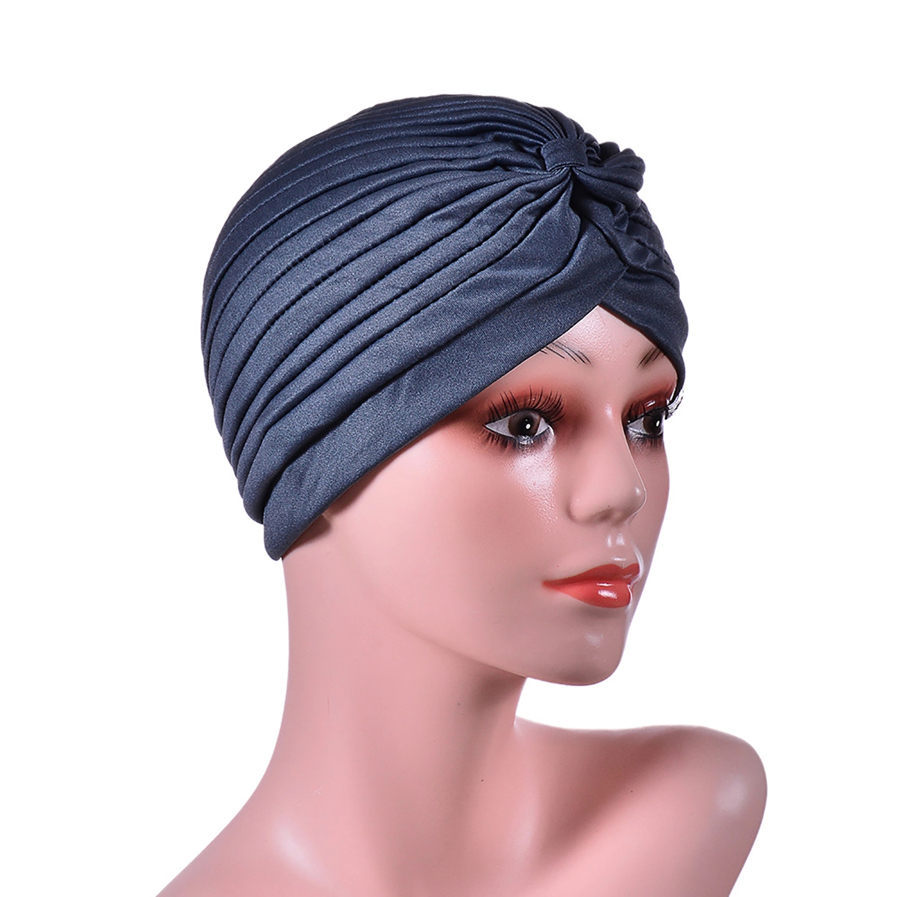Stretch Turban Head Wrap Polyester Cap India 13