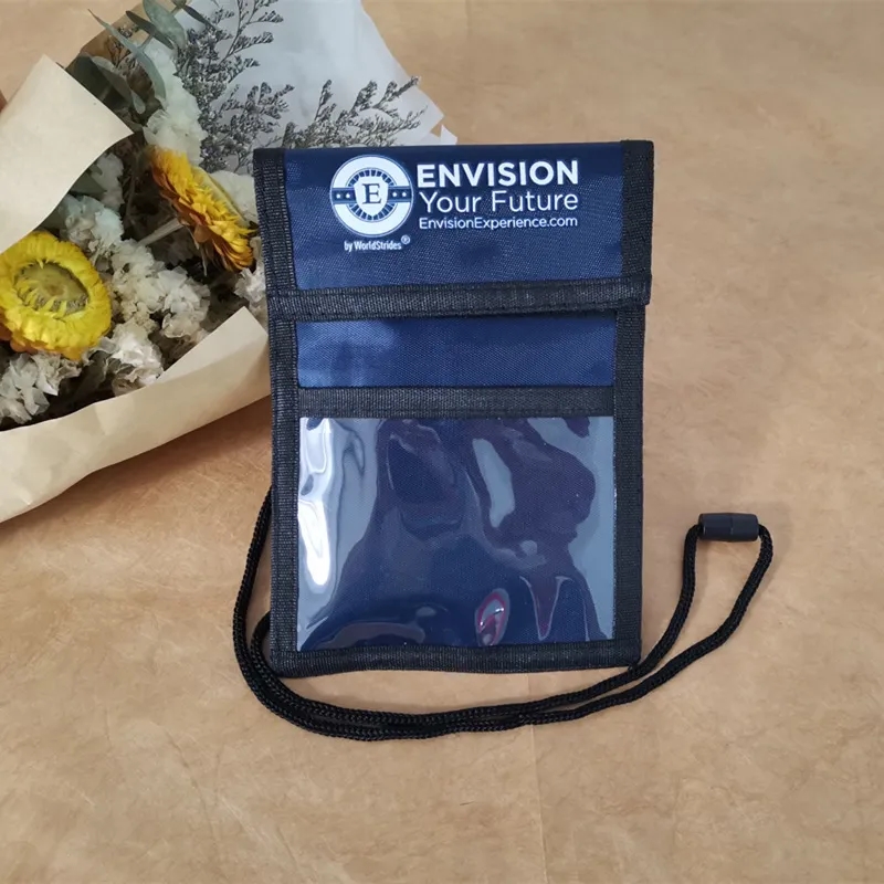 Neck Wallet Passport Badge Card Holder 5