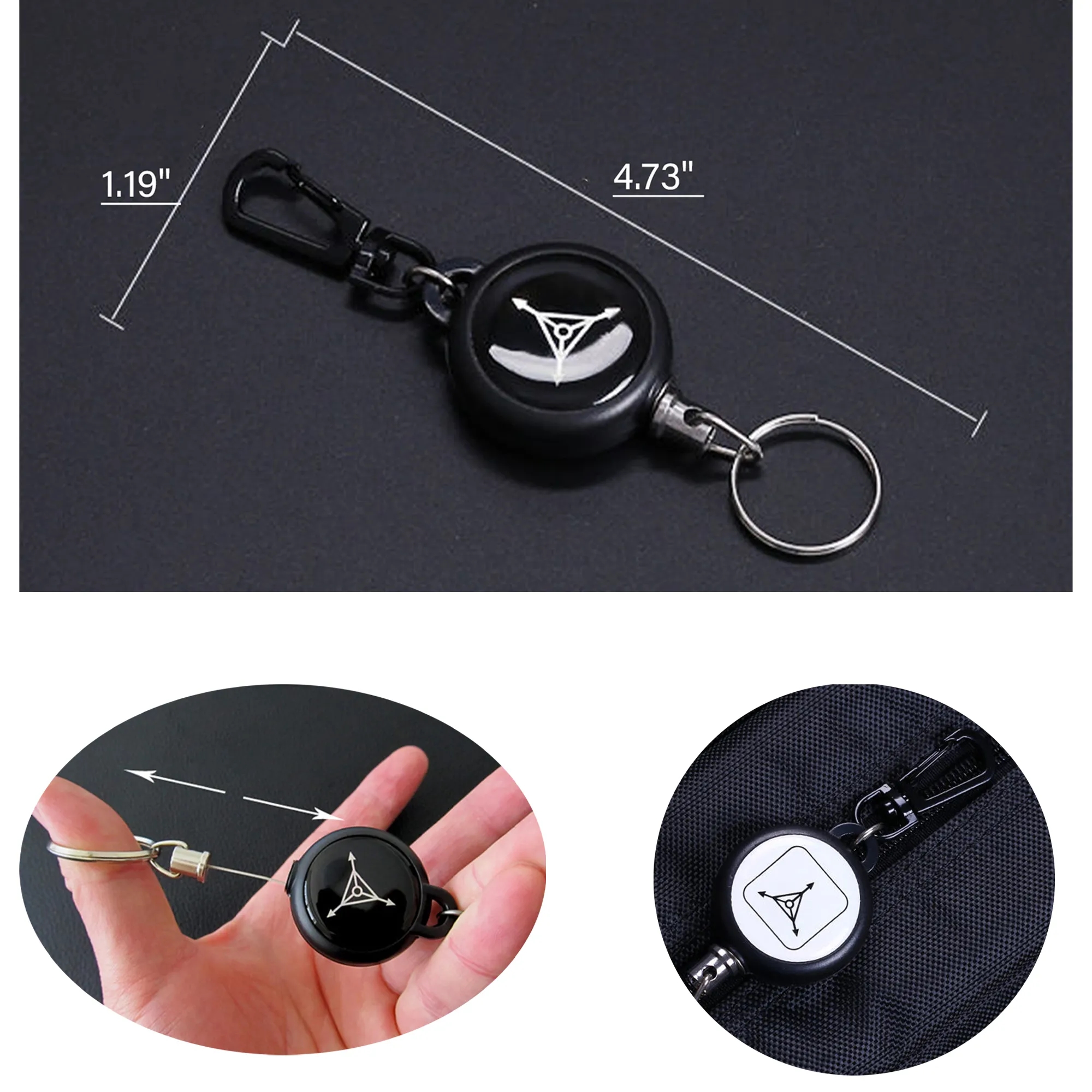 Retractable Anti-lose Key Chain with Hook Stretch Ring 5