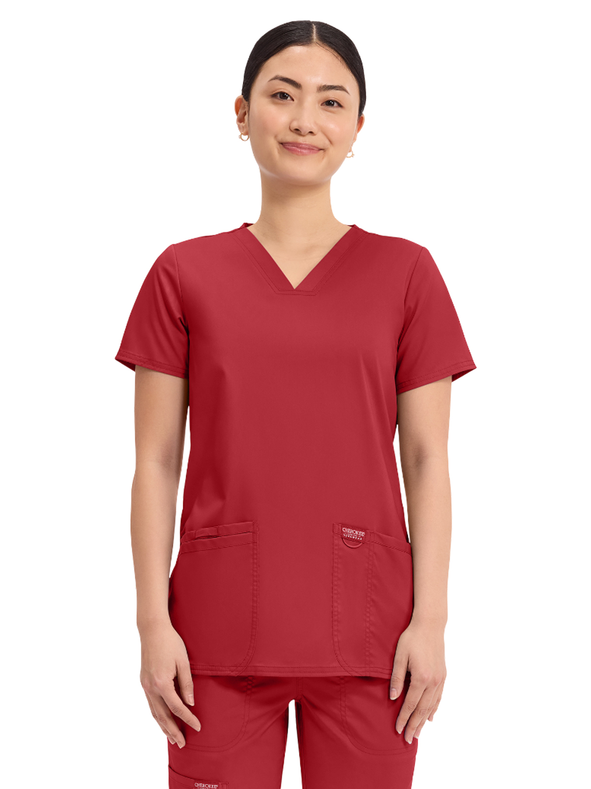 Cherokee - Workwear Revolution - Women's 3-Pocket V-Neck Top