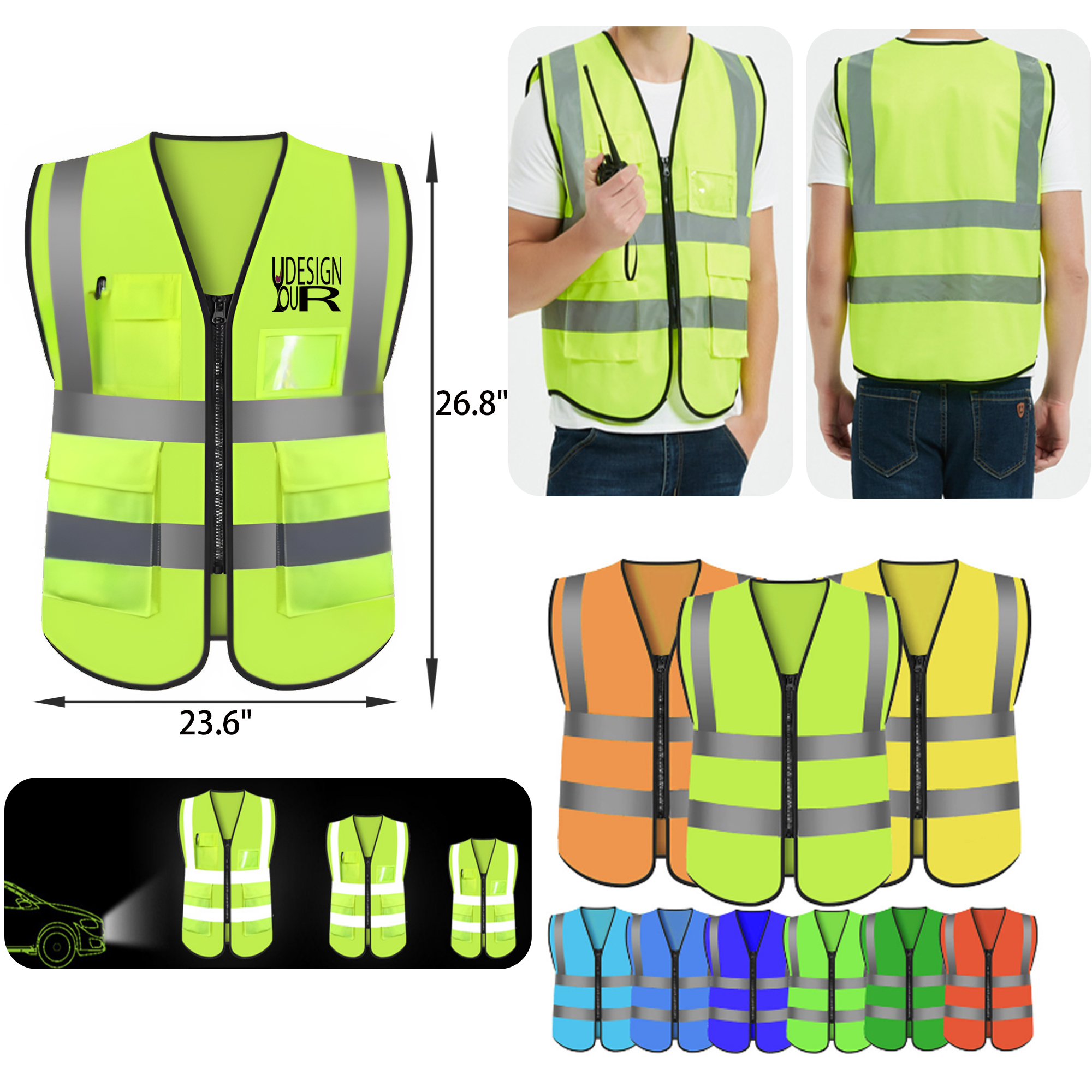 MOQ 50 PCS Highly Reflective Safety Vest 3