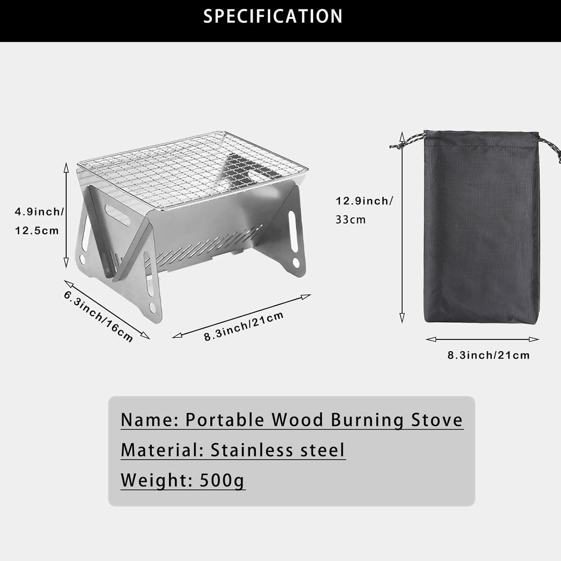 Portable Folding Camping Grill Stove 3