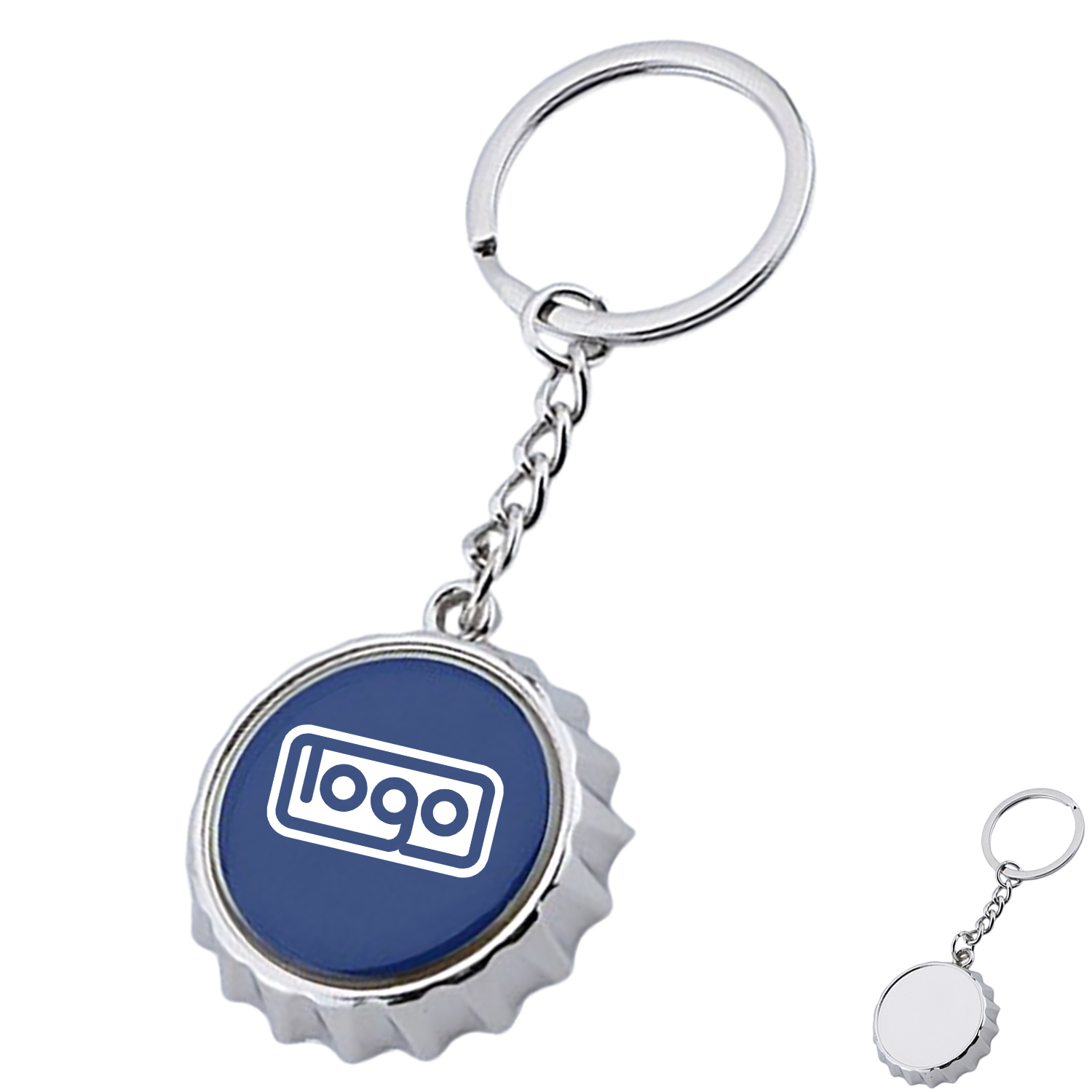 Zinc Alloy Bottle Cap Shape Opener Keychain 3
