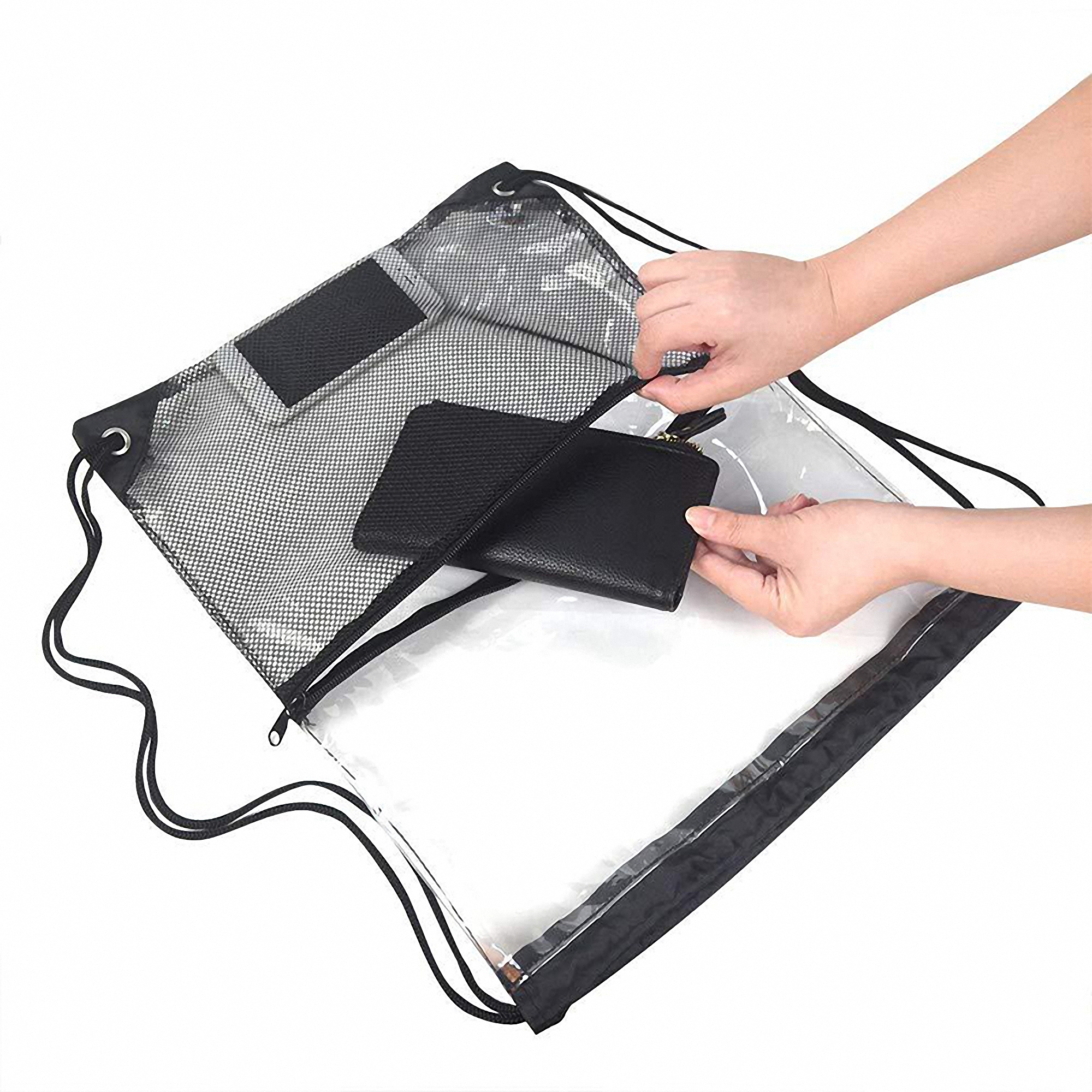 Waterproof Drawstring Backpack with Mesh Storage Pockets 3