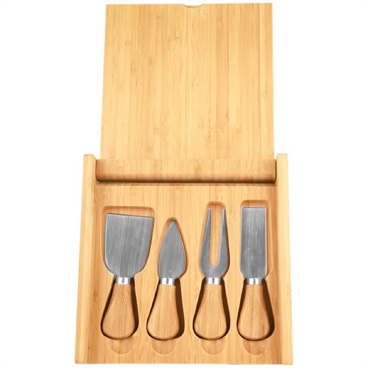 Delight Bamboo Cheese Set w/4 Tools 4