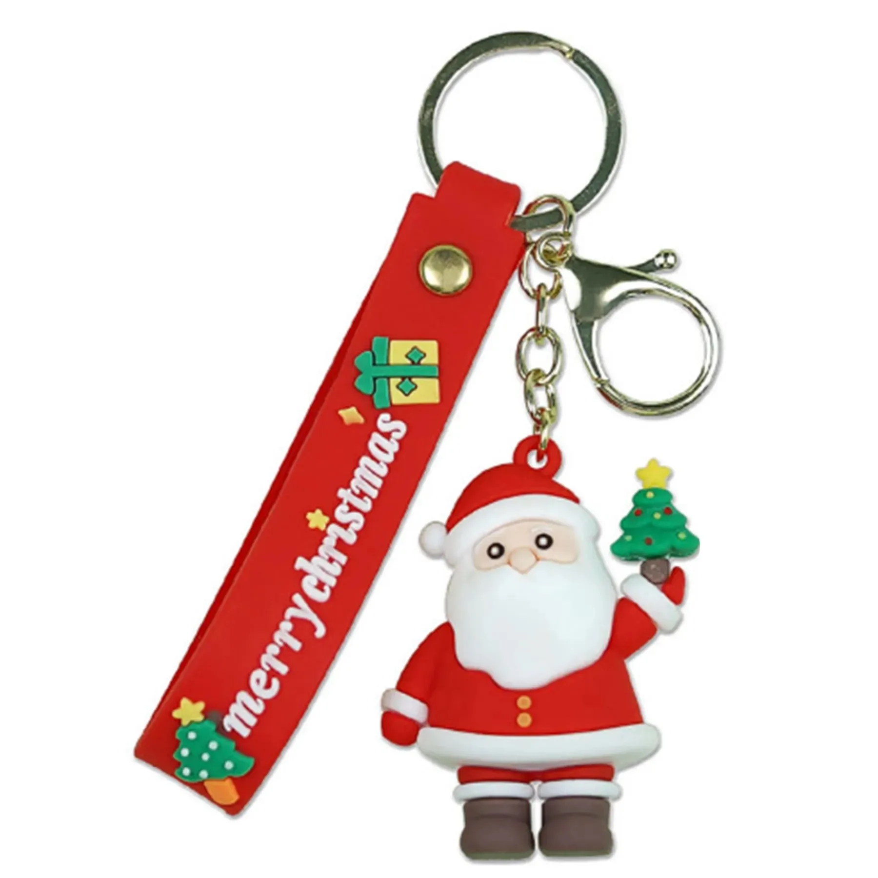 Pvc Cartoon Santa Keychain 6