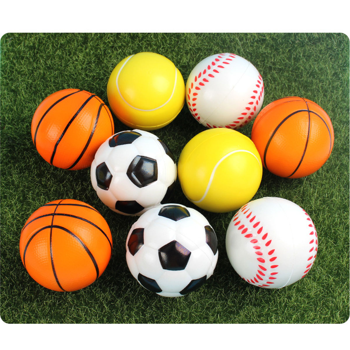 PU Anti-Stress Basketball, Baseball, Football &Tennis Ball 1