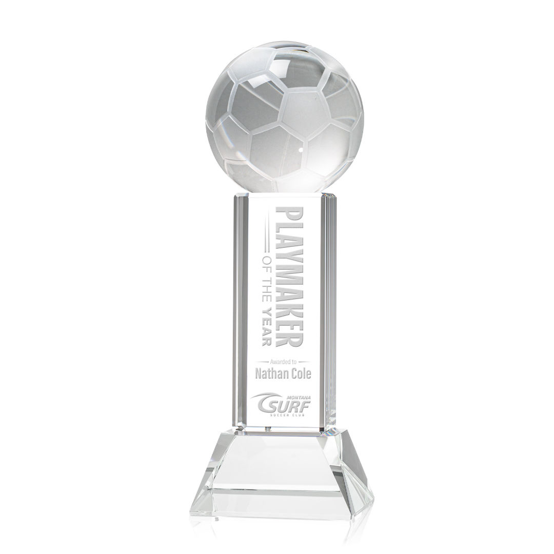 Soccer Ball Award on Stowe Base - Clear 5