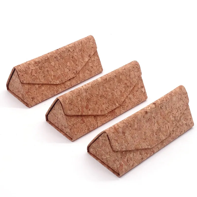 Natural Cork Folding Wood Sunglasses Case 1