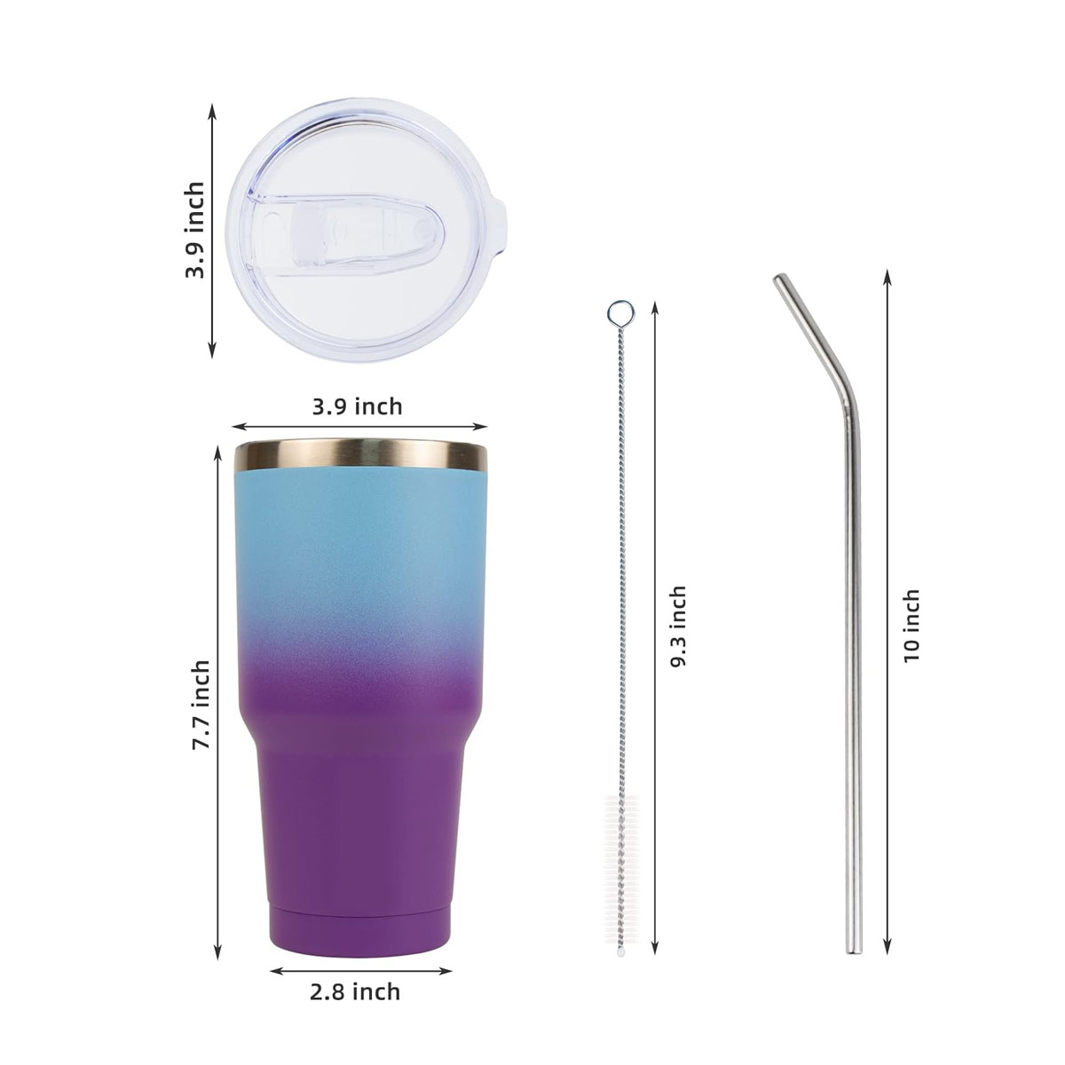 30 Oz Stainless Steel Insulated Travel Mug-Gradient 3
